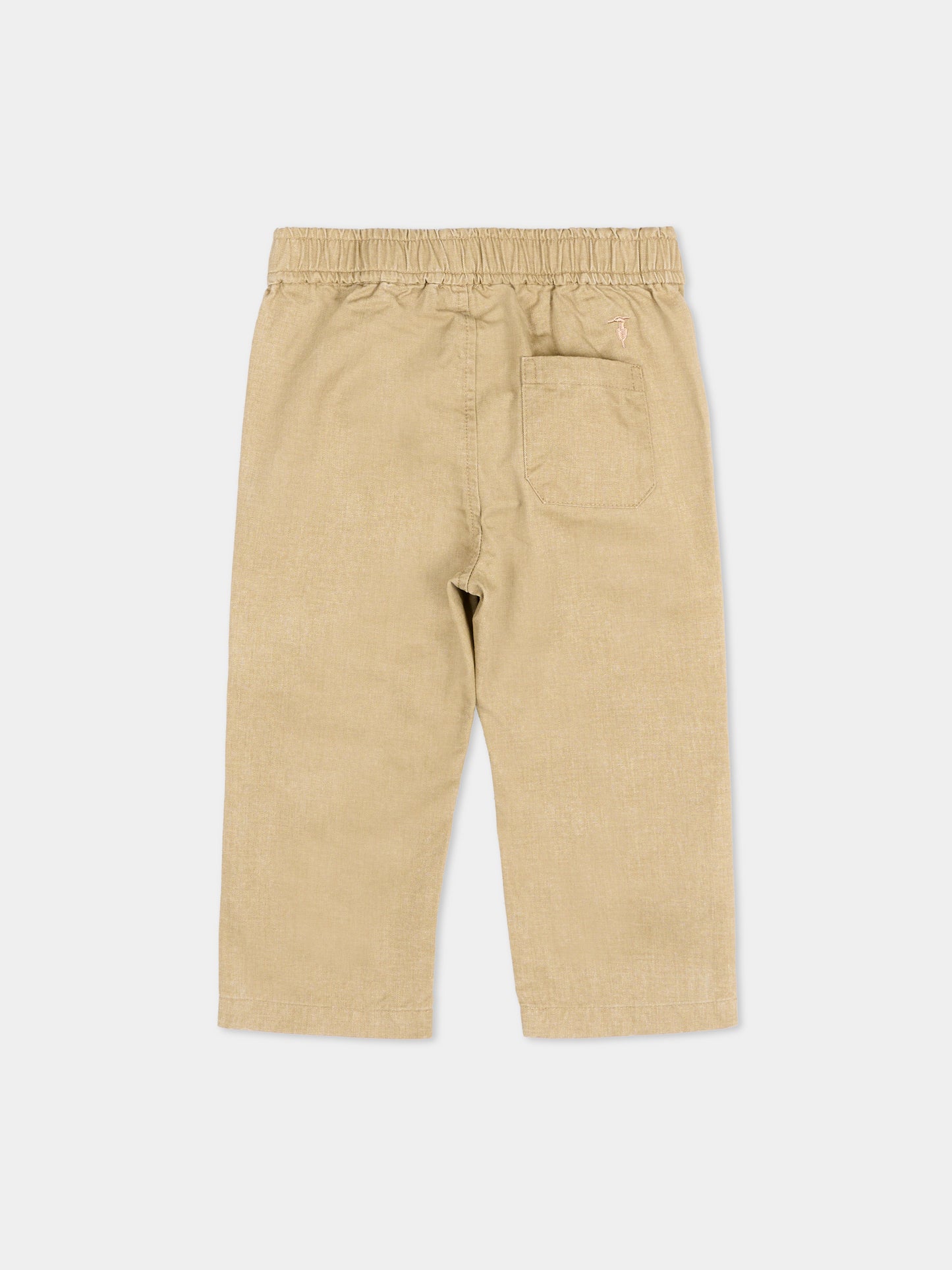 Pantaloni marroni per neonato con levriero,Trussardi Junior,TIP26062PA BROWN INCENSE