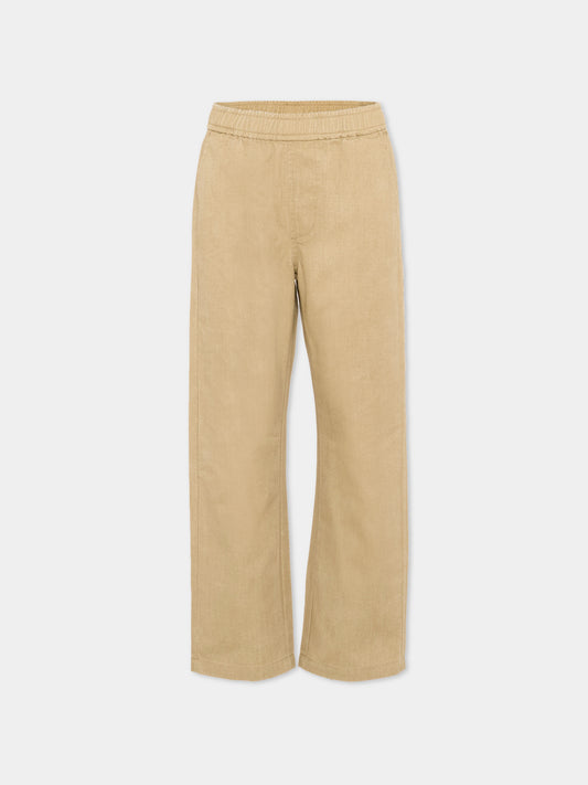 Pantalone marrone per bambino con levriero,Trussardi Junior,TIP26062PA BROWN INCENSE
