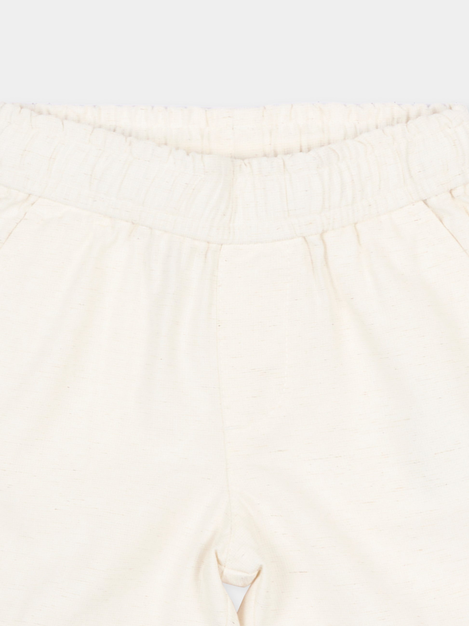 Shorts eleganti avorio per neonato con levriero,Trussardi Junior,TIP26063BE BEIGE NEW ECRU