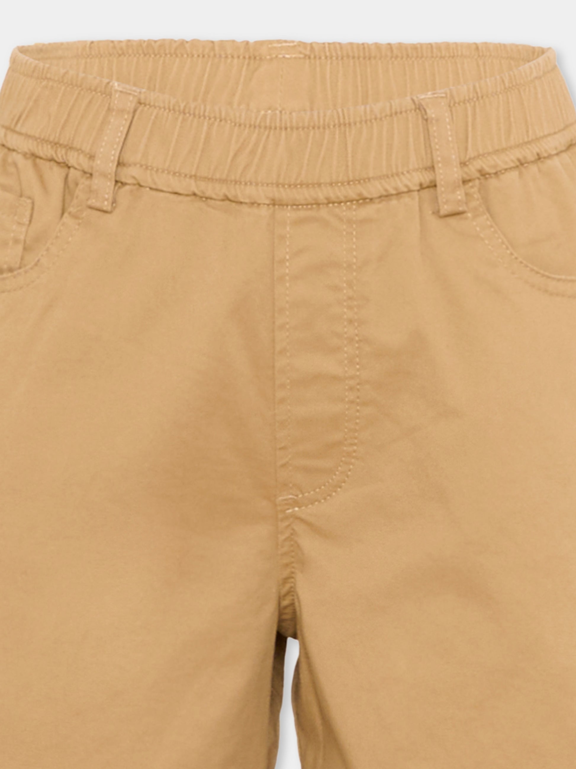 Shorts marroni per bambino,Trussardi Junior,TIP26074BE BROWN MACCHIATO