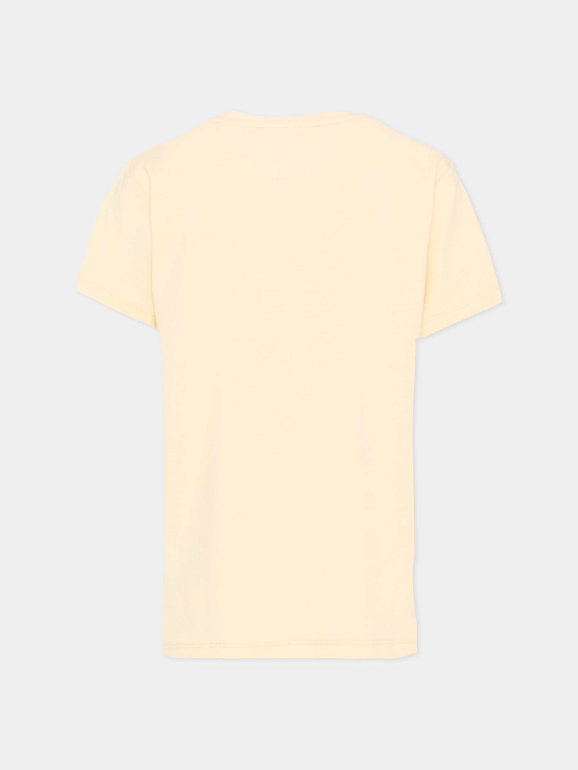 T-shirt avorio per bambino con logo,Trussardi Junior,TBP26038TS BEIGE NEW ECRU
