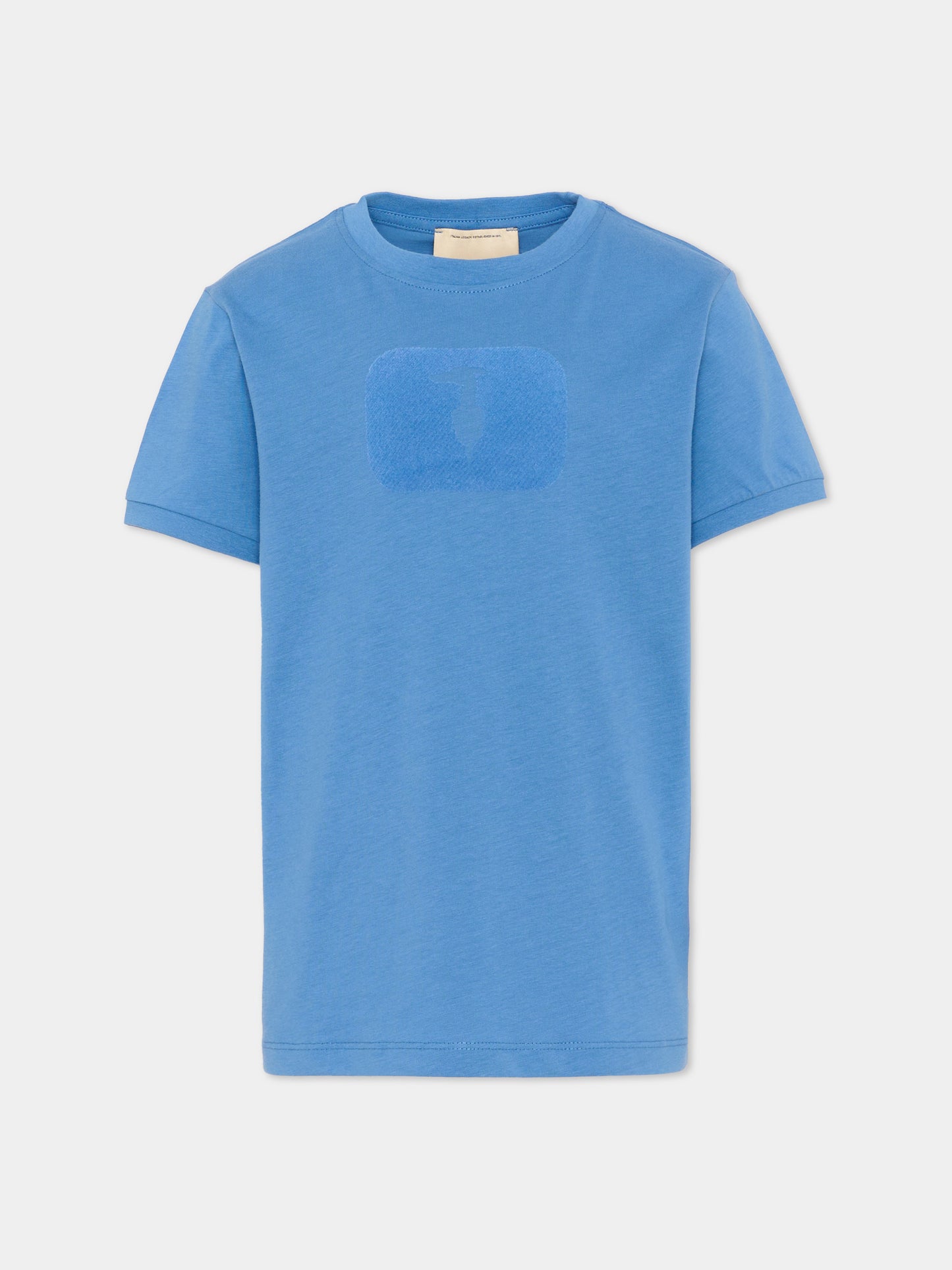 T-Shirt blu per bambino con logo,Trussardi Junior,TBP26096TS BLUE RIVERSIDE