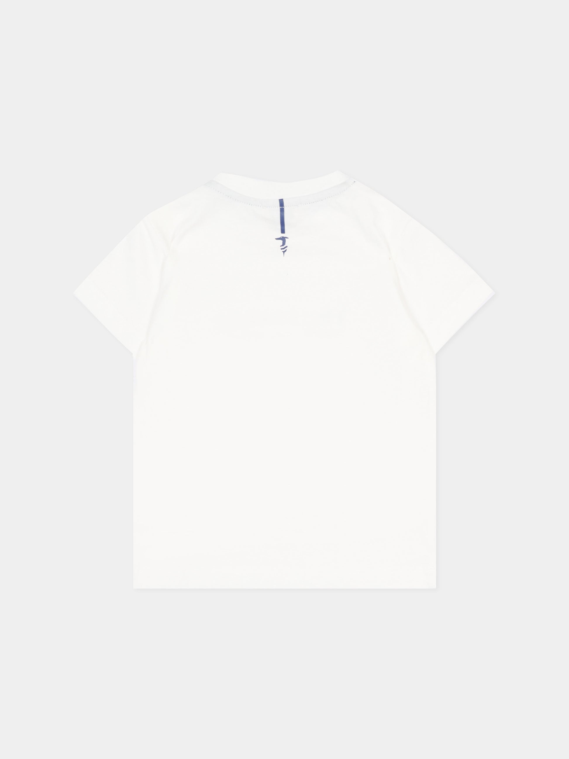 T-shirt bianca per neonato con logo,Trussardi Junior,TIP26035TS OFF-WHITE