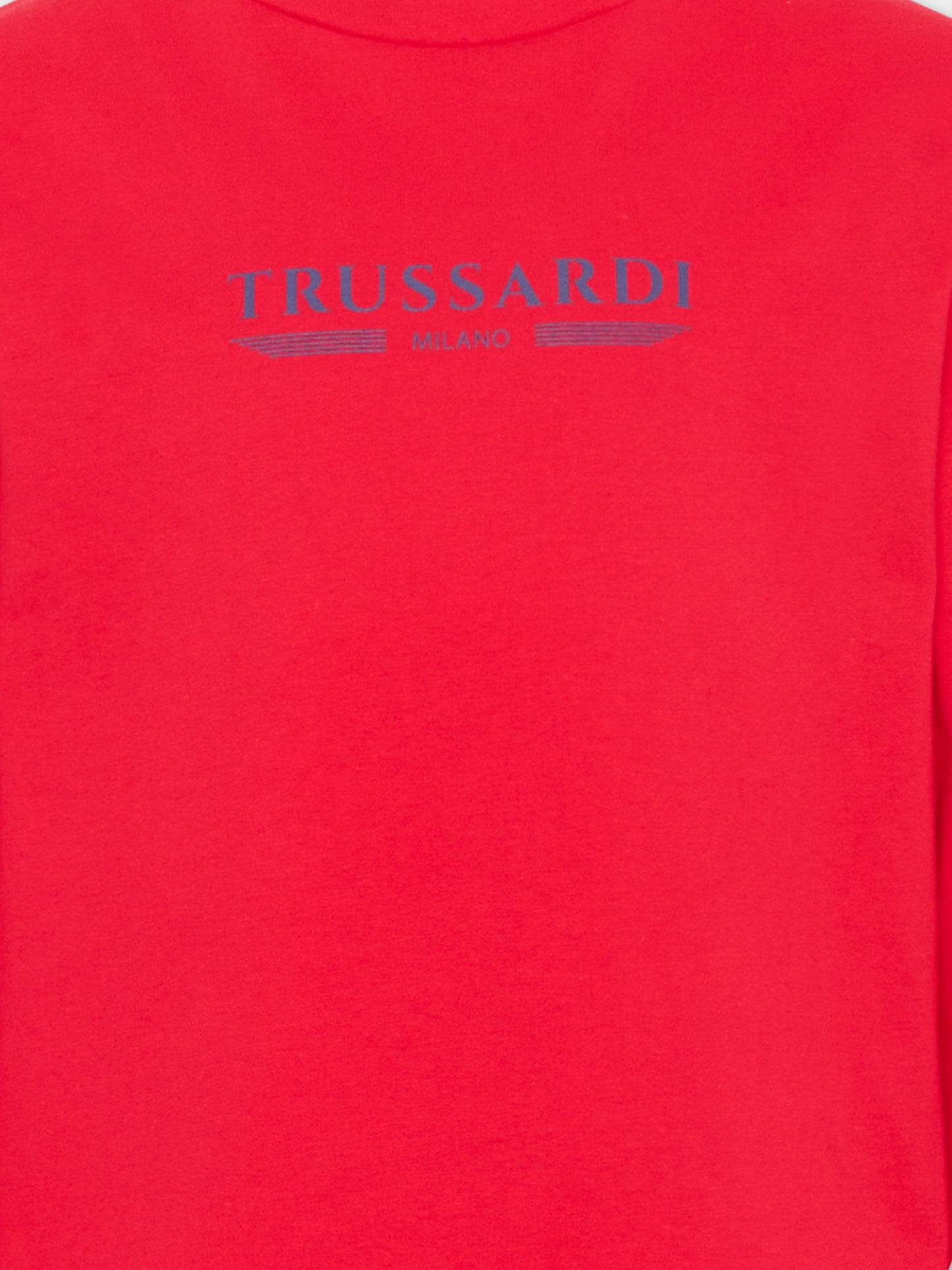 T-shirt rossa per bambino con logo,Trussardi Junior,TIP26106TS RED LYCHEE