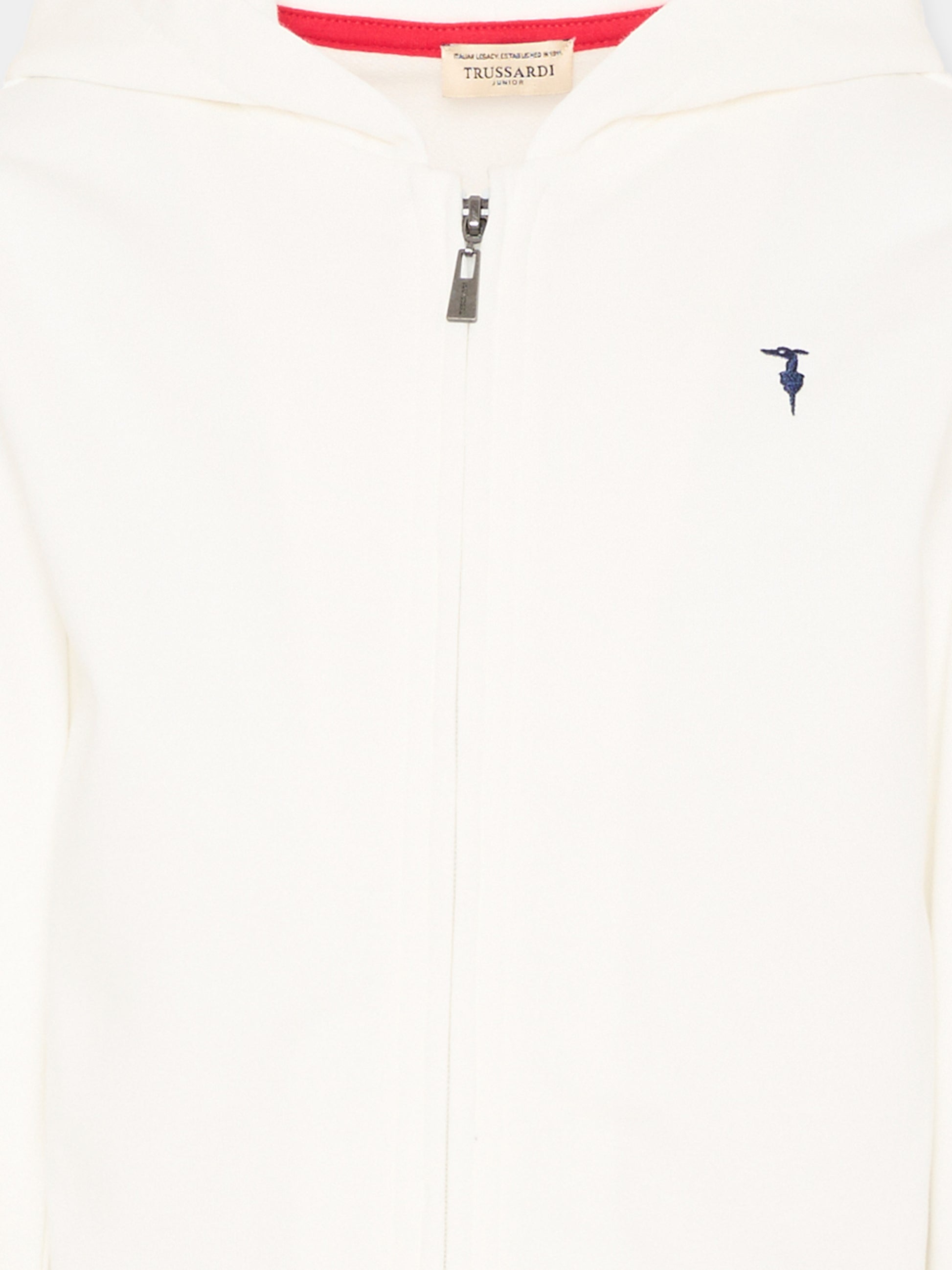Felpa bianca per bambino con levriero,Trussardi Junior,TIP26090FE WHITE