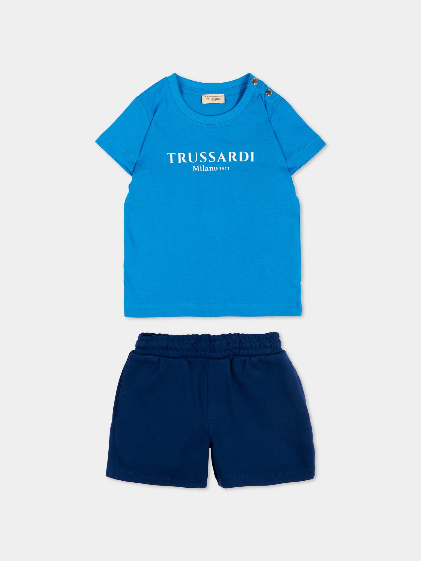 Completo sportivo blu per neonato con logo,Trussardi Junior,TIP26008CJ BLUE BRILLANT