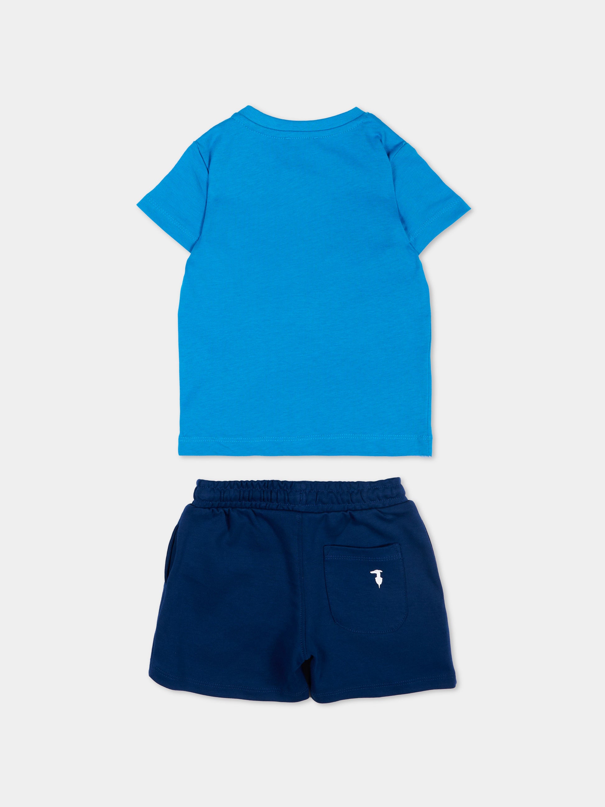 Completo sportivo blu per neonato con logo,Trussardi Junior,TIP26008CJ BLUE BRILLANT