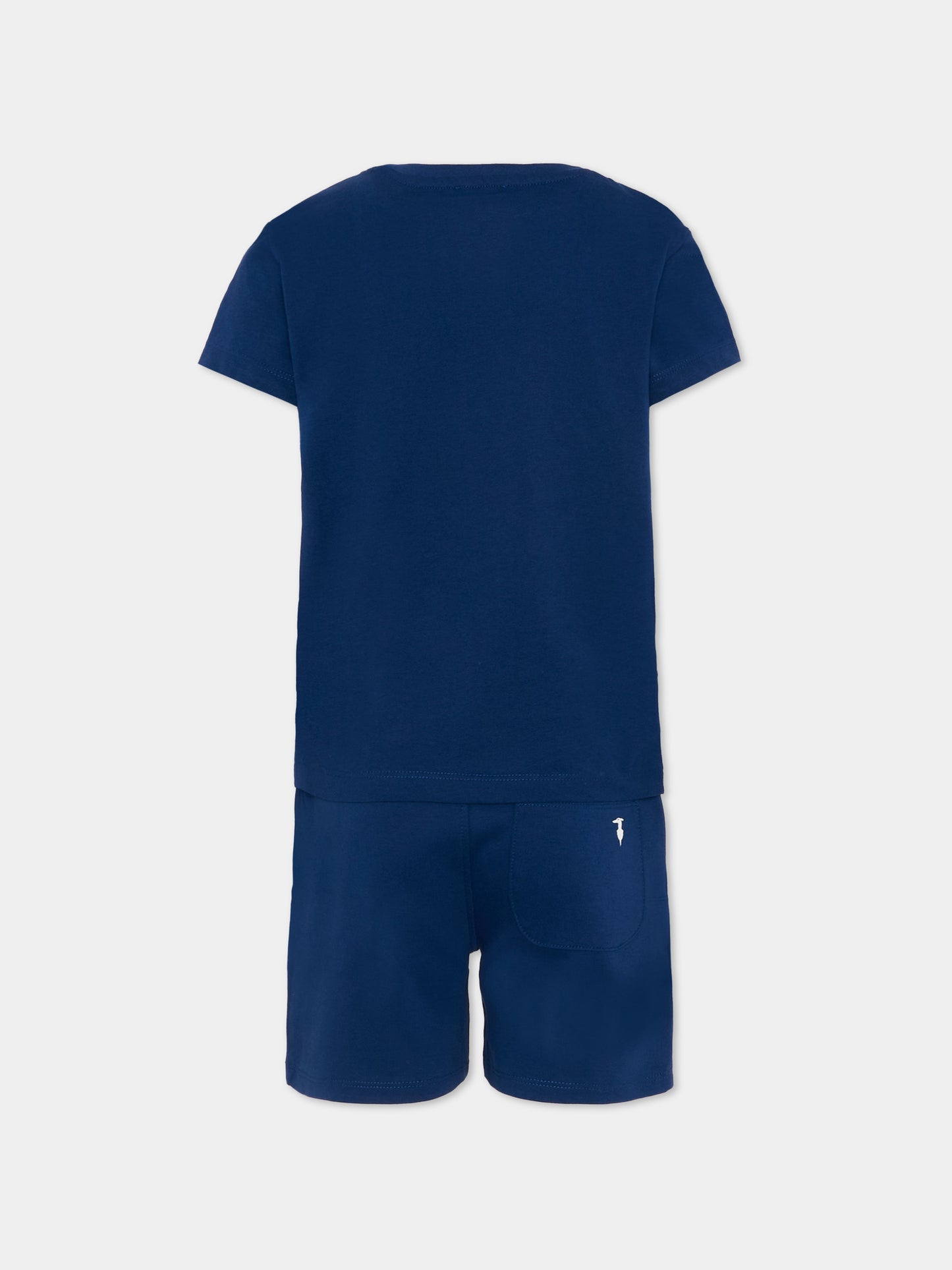 Completo sportivo blu per bambino con logo,Trussardi Junior,TIP26008CJ BLUE ESTATE
