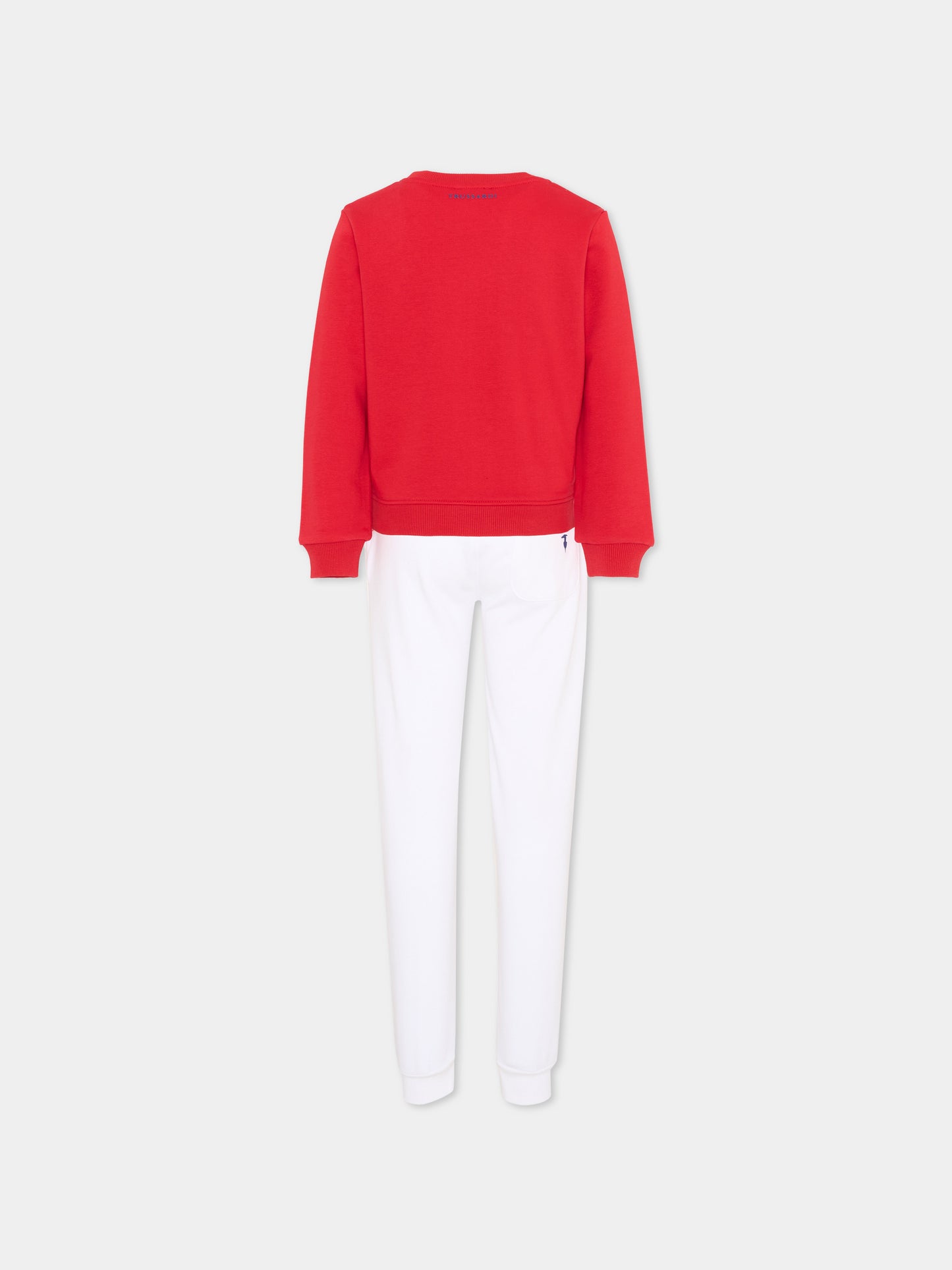 Completo sportivo rosso per bambino con levriero,Trussardi Junior,TIP26001CF RED LYCHEE