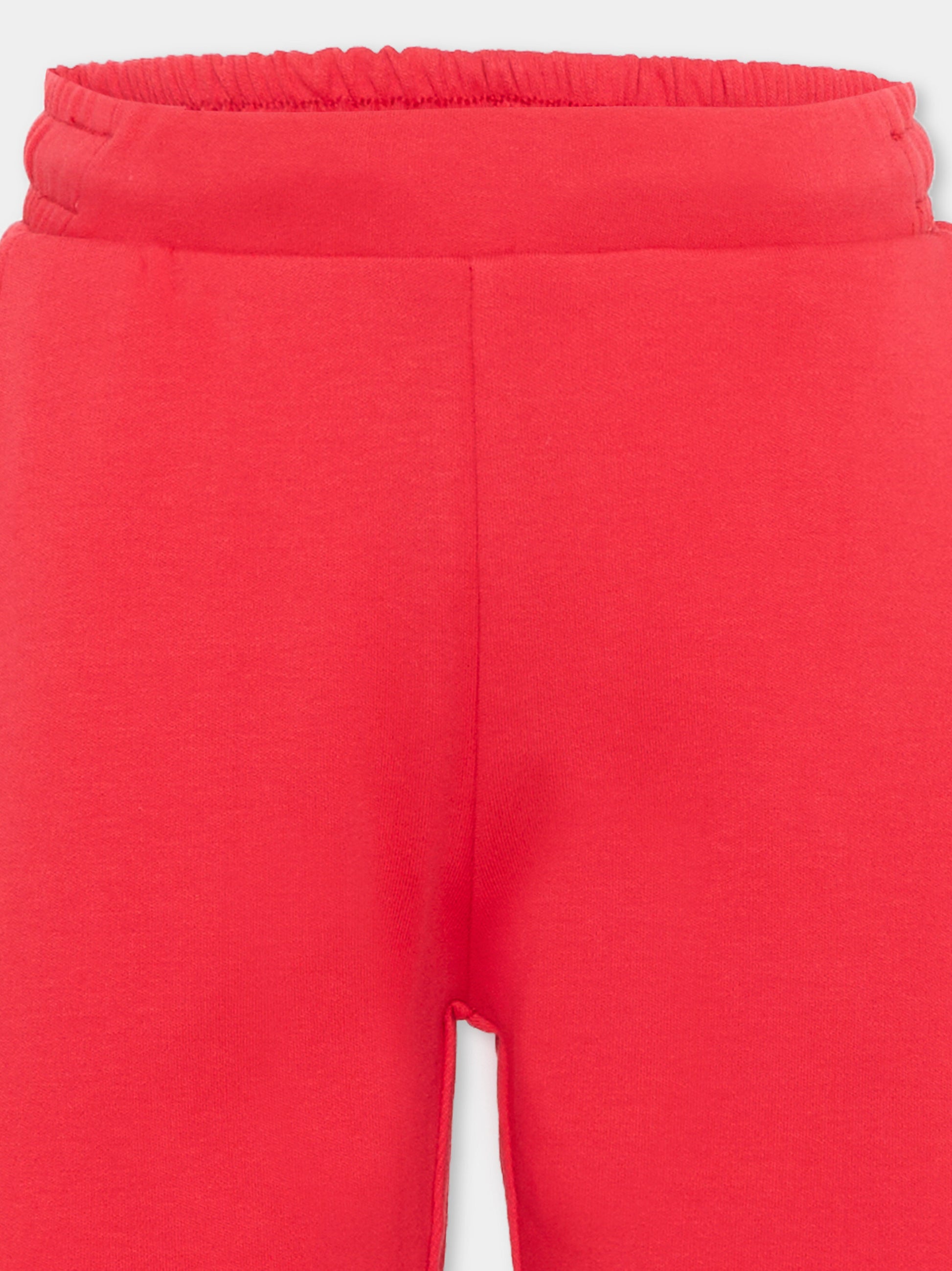 Shorts rossi per bambino con patch logo,Trussardi Junior,TIP26097BE RED LYCHEE