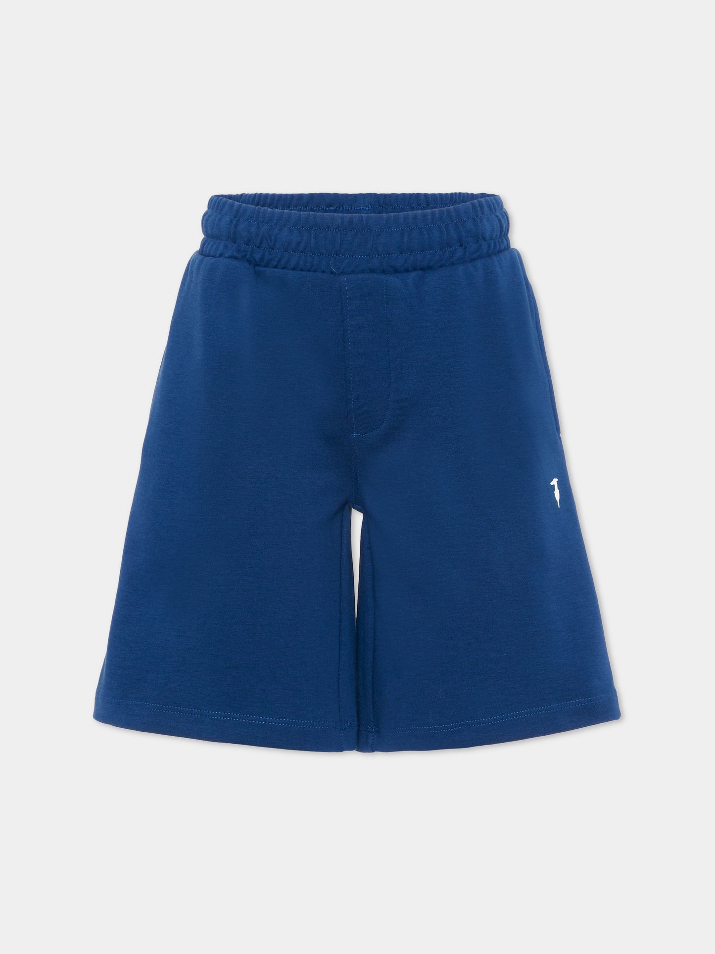 Shorts sportivi blu per bambino con logo,Trussardi Junior,TBP26008BE BLUE ESTATE