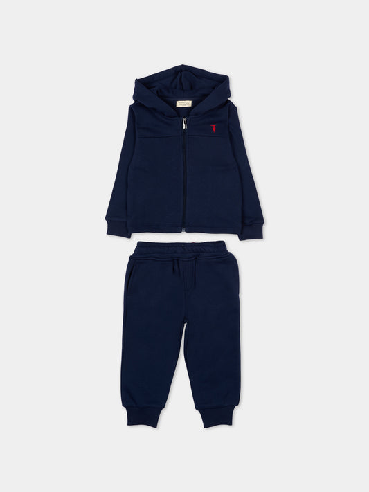 Completo sportivo blu per neonato con logo,Trussardi Junior,TIP26100CF BLUE ESTATE