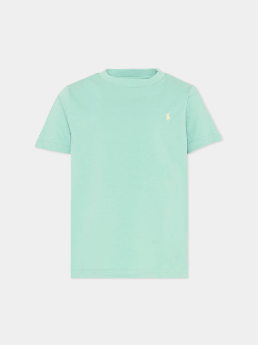 T-Shirt azzurra per bambino con Polo Pony,Ralph Lauren Kids,832904514