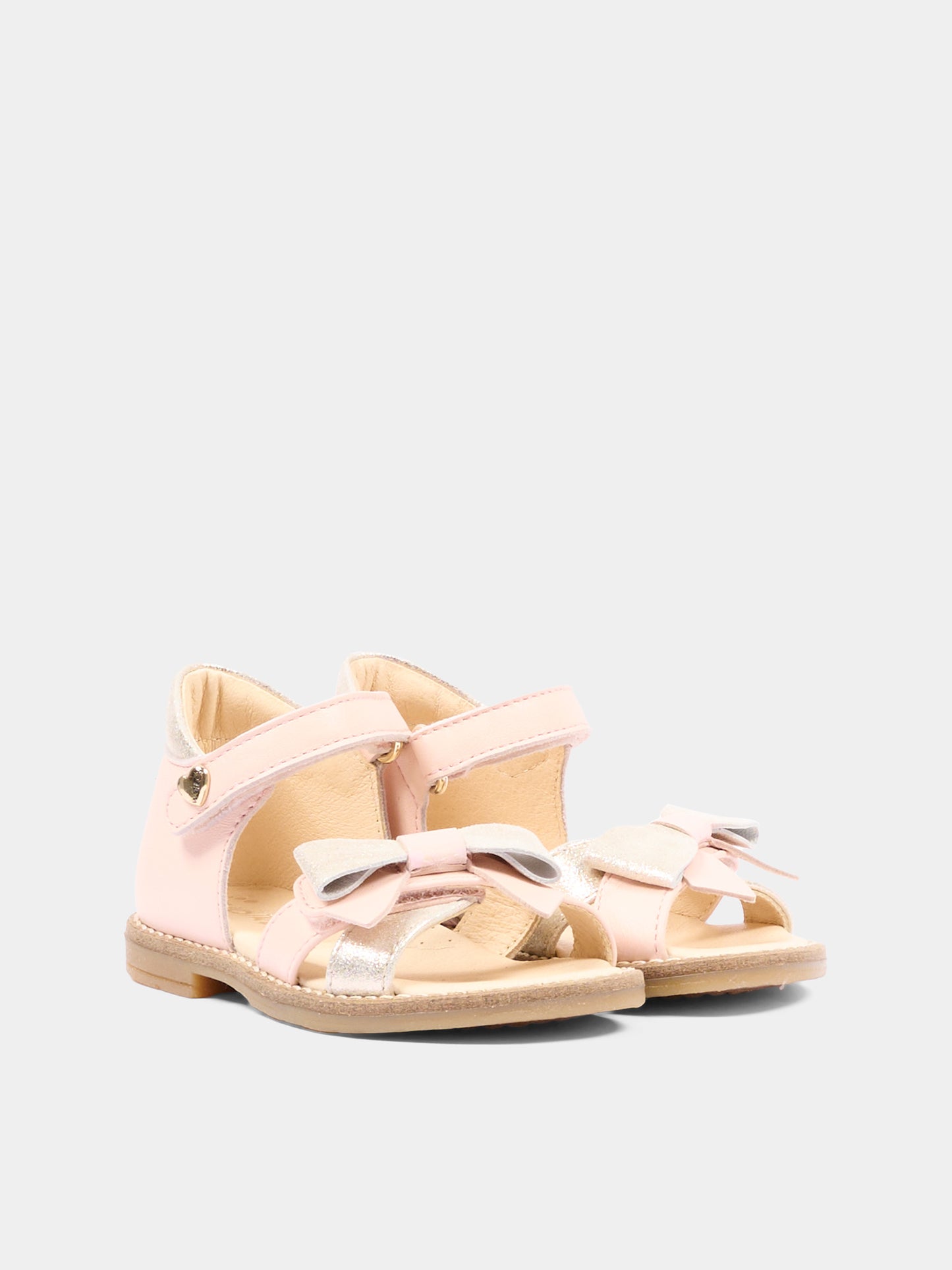 Sandali rosa per bambina con fiocco,Walkey,Y1A2 44186 0092A041