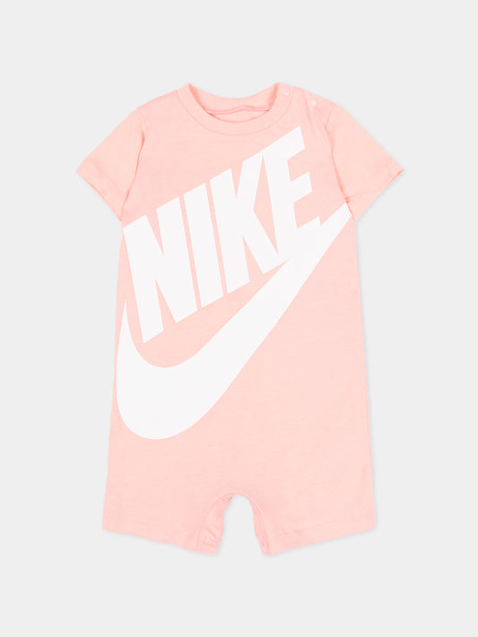Pagliaccetto rosa per neonata con logo,Nike,66D369 A6P