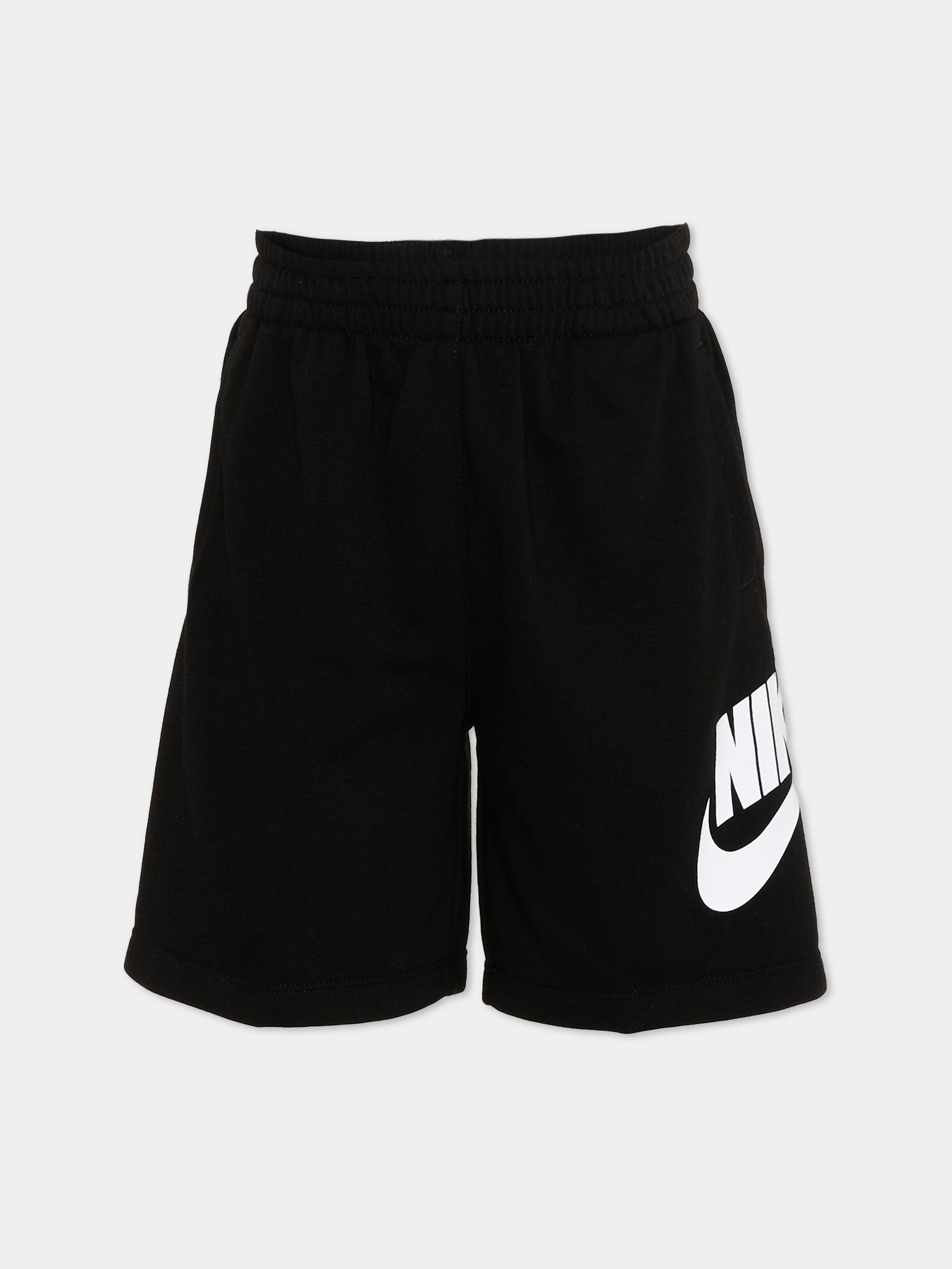 Shorts sportivi neri per bambini con logo,Nike,86L100 023