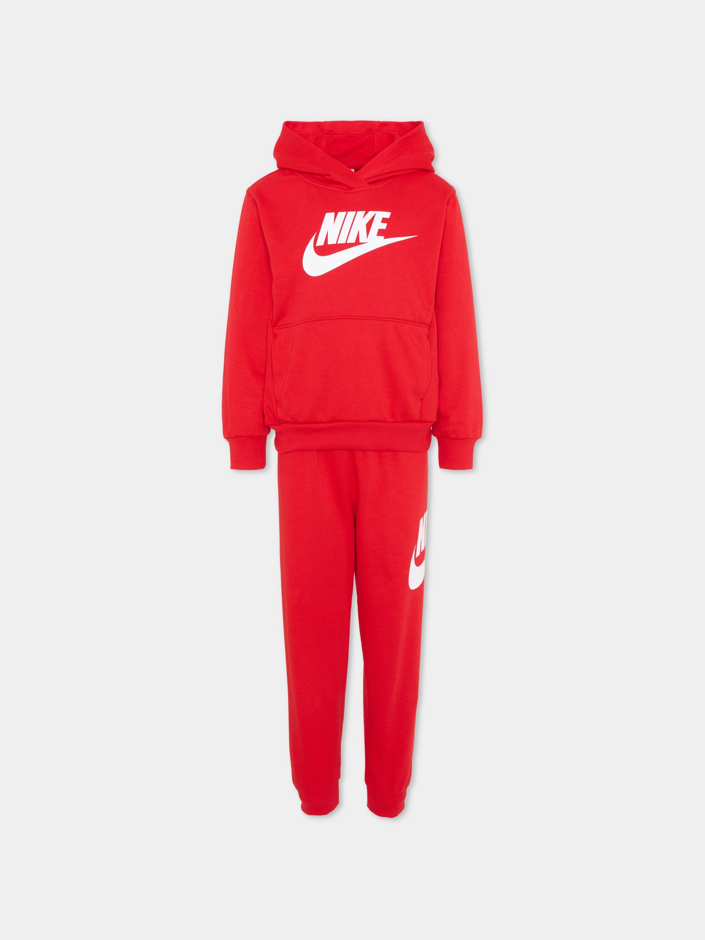 Completo sportivo rosso per bambini con logo,Nike,86L595 U10