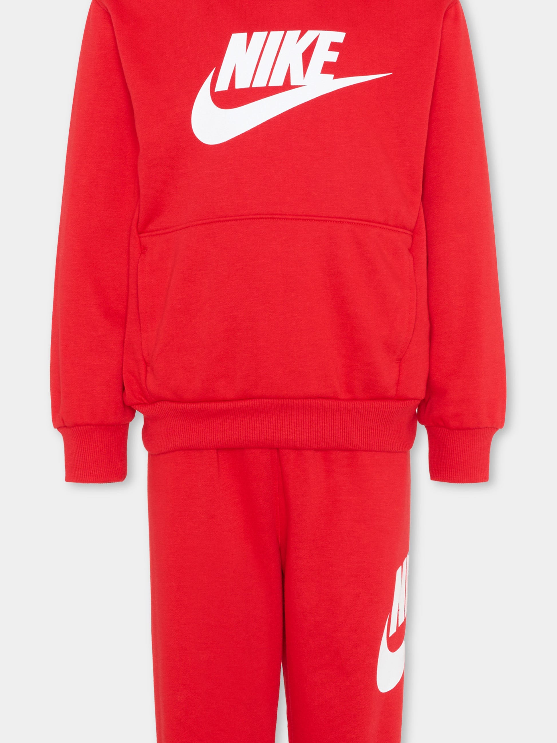 Completo sportivo rosso per bambini con logo,Nike,86L595 U10
