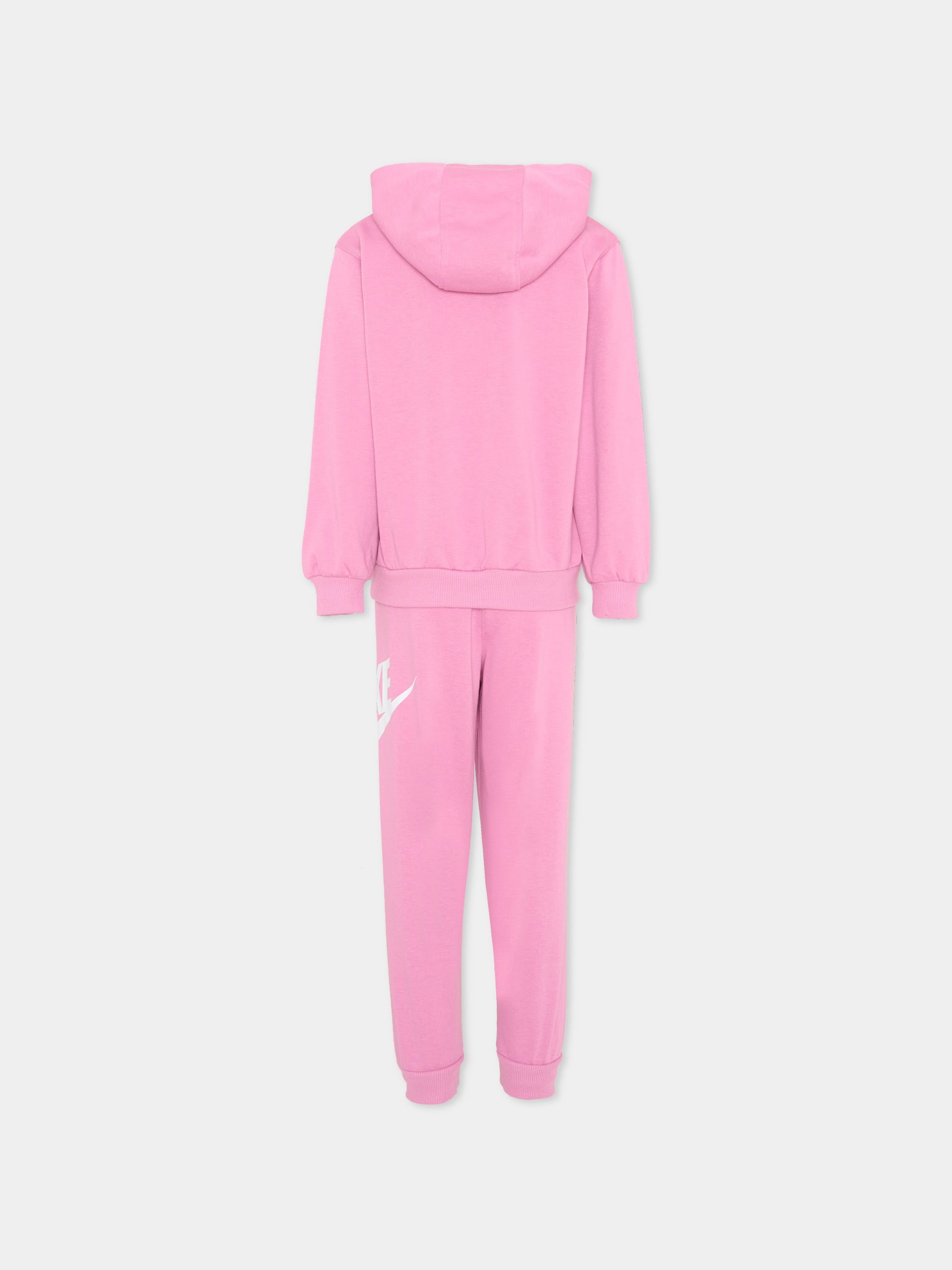Completo sportivo rosa per bambina con logo,Nike,36L595 ACG