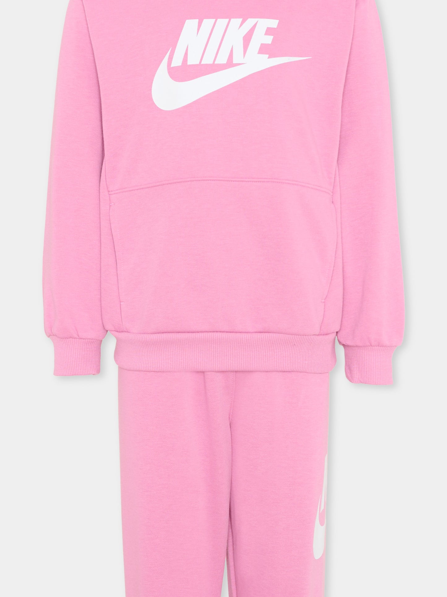 Completo sportivo rosa per bambina con logo,Nike,36L595 ACG