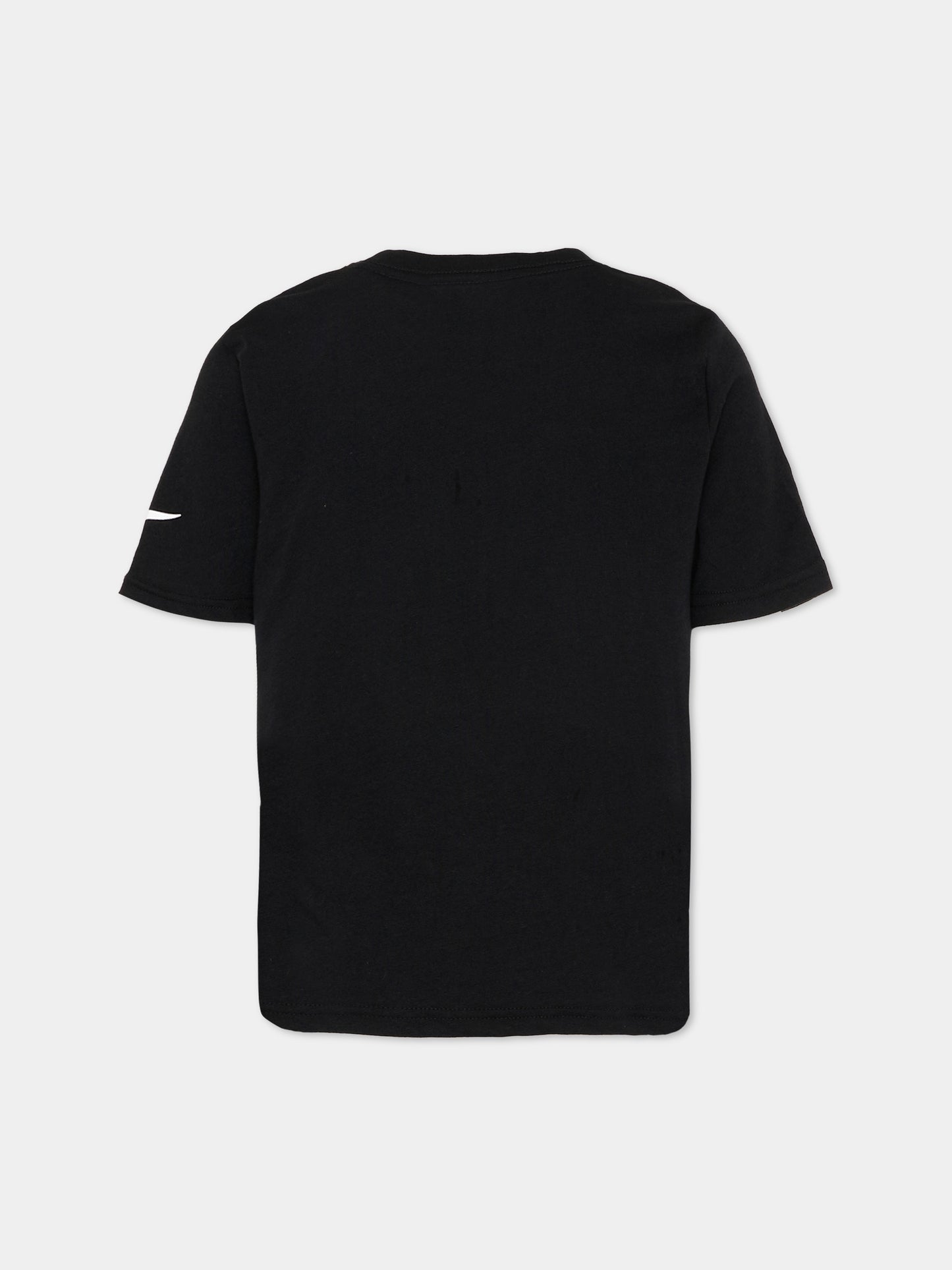 T-Shirt nera per bambino con stampa sport,Nike,86N819 023