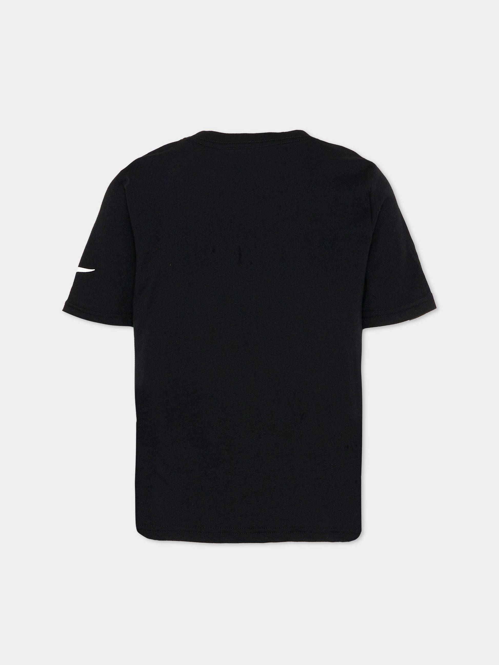 T-Shirt nera per bambino con stampa sport,Nike,86N819 023