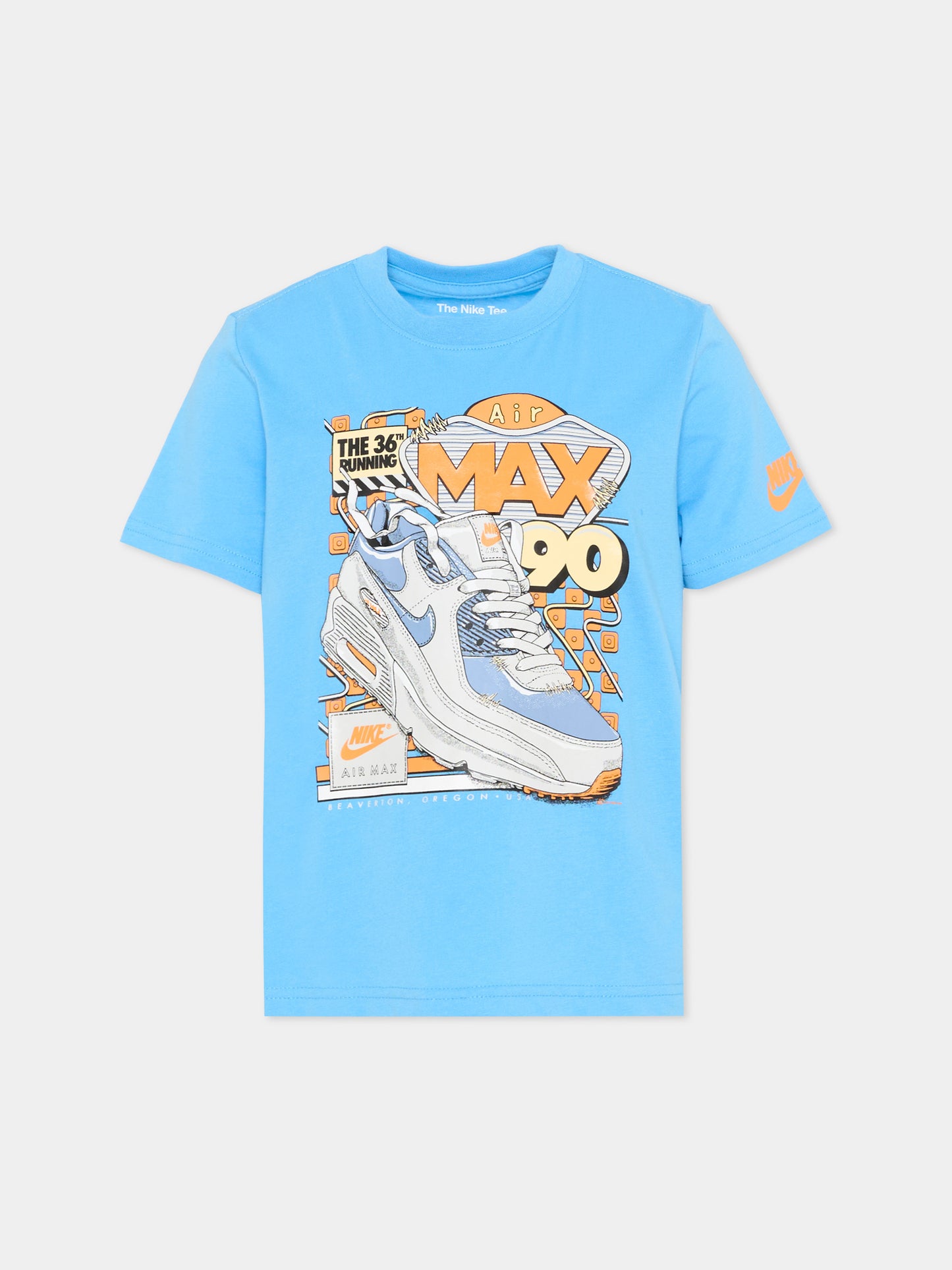 T-Shirt azzurra Nike Air Max 90 per bambino,Nike,86N818 B9F