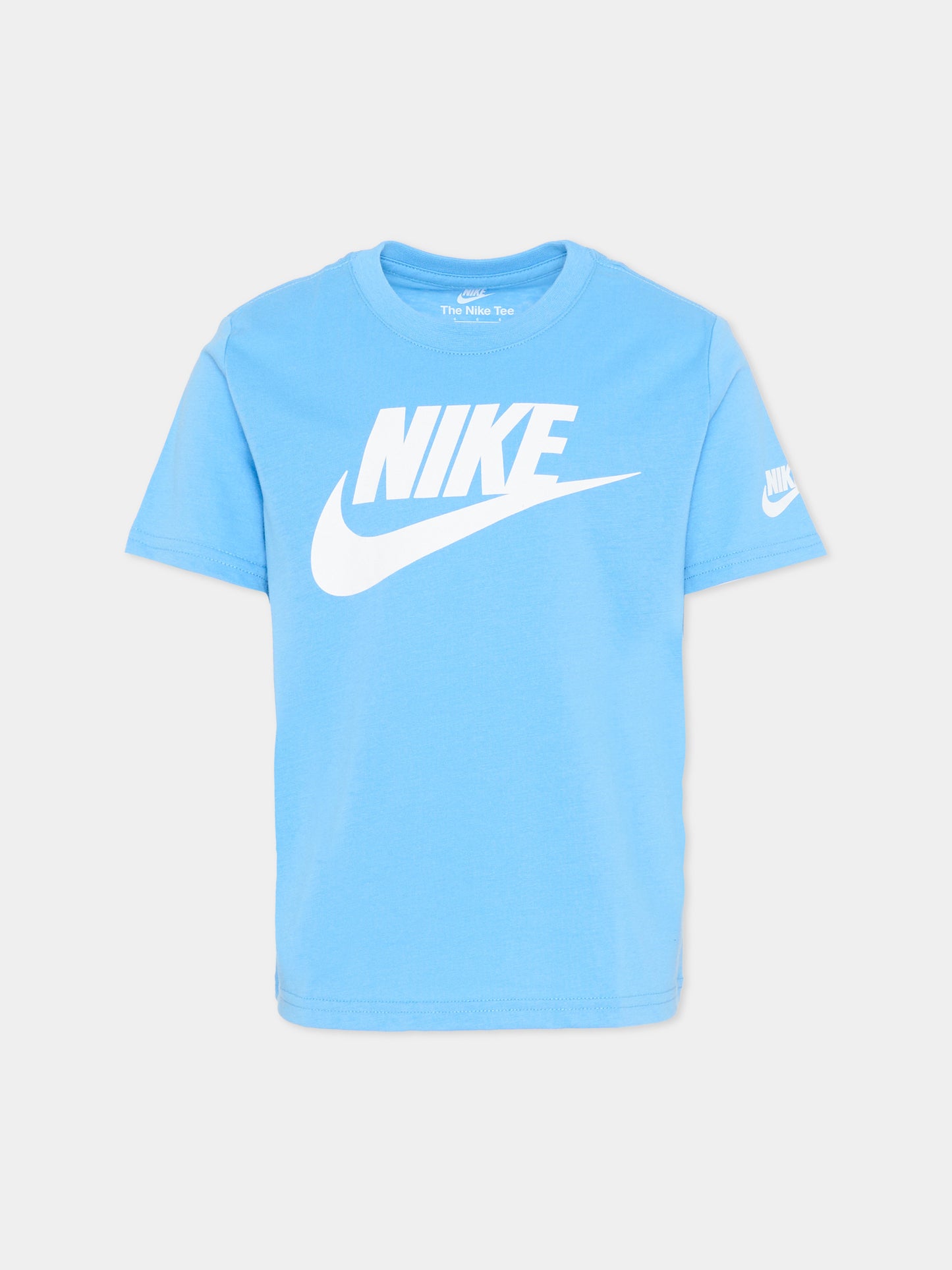 T-Shirt azzurra per bambino con logo,Nike,86J575 B9F