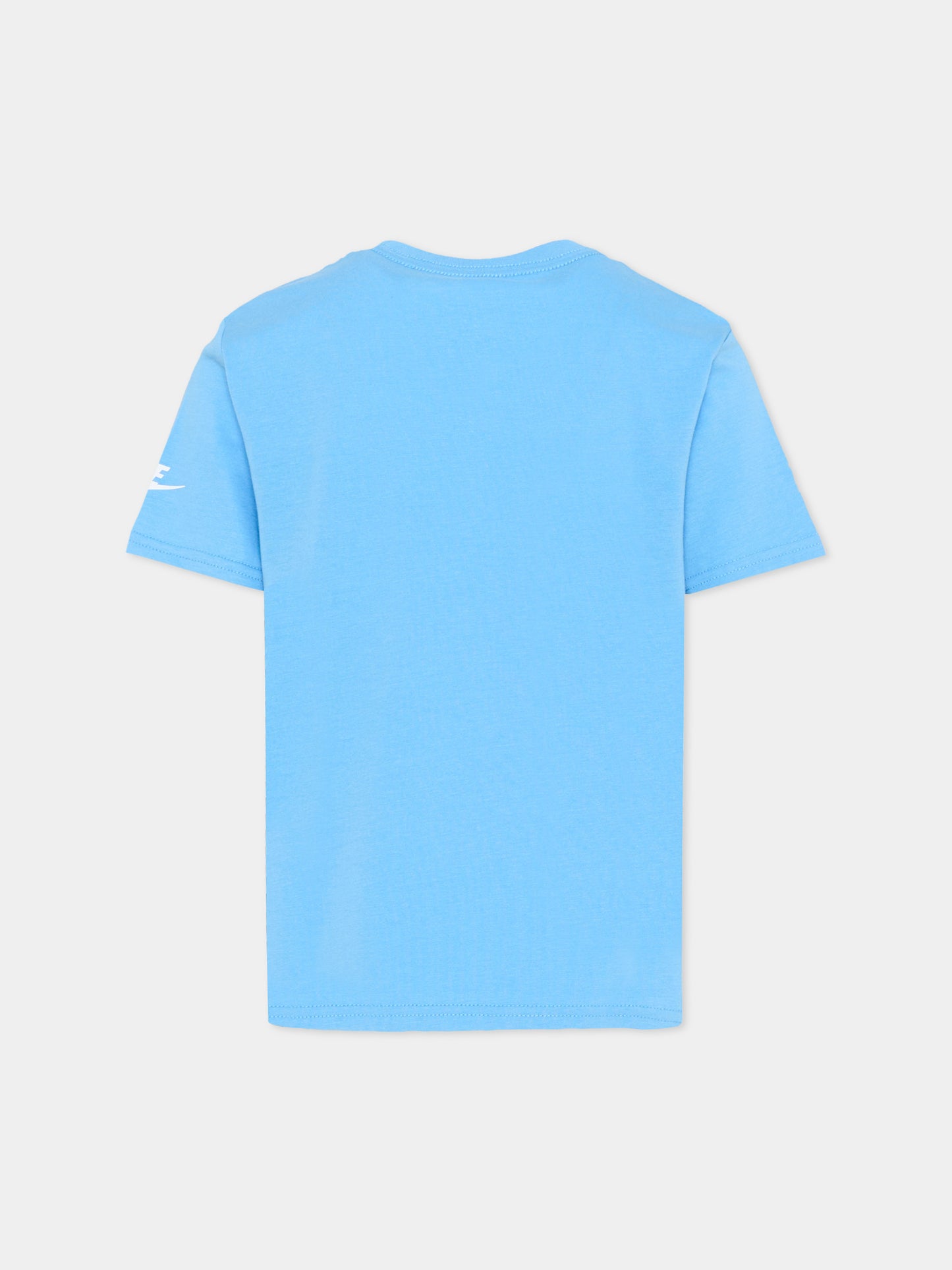 T-Shirt azzurra per bambino con logo,Nike,86J575 B9F