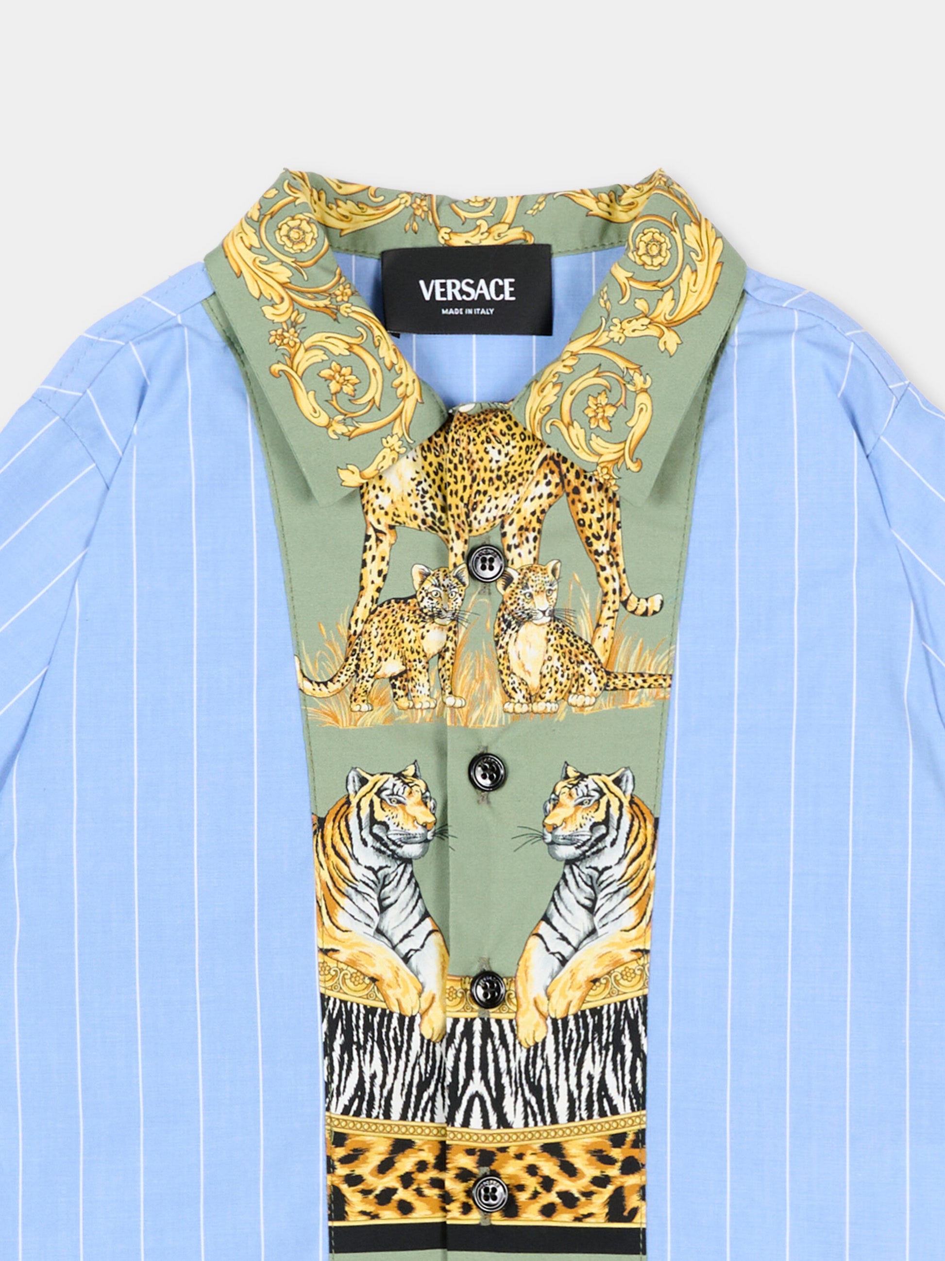 Camicia multicolor per neonato con stampa,Versace,1023171 1A16919 6V870