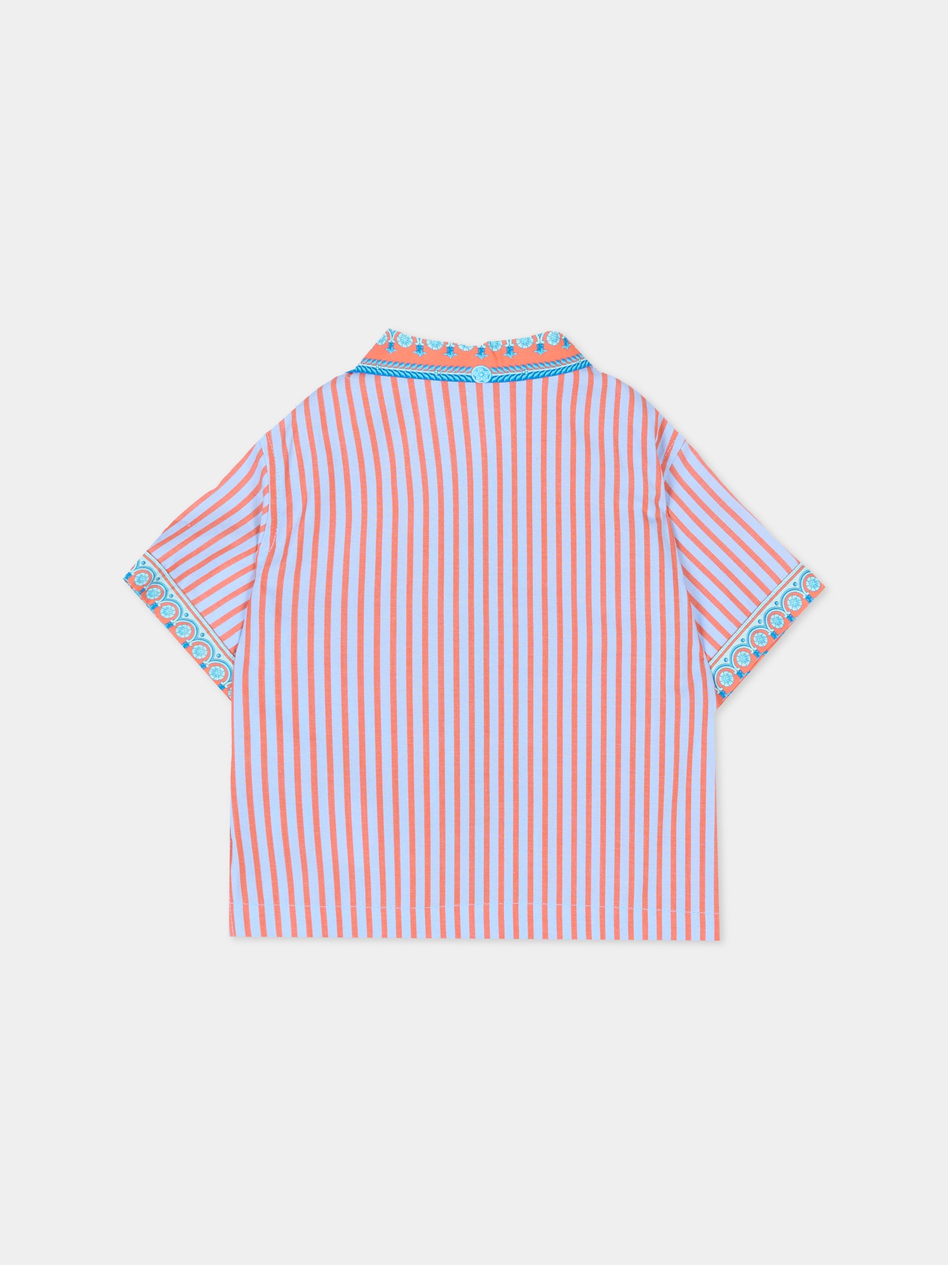 Camicia multicolor per neonato con stampa barocca,Versace,1023171 1A17178 6UE80