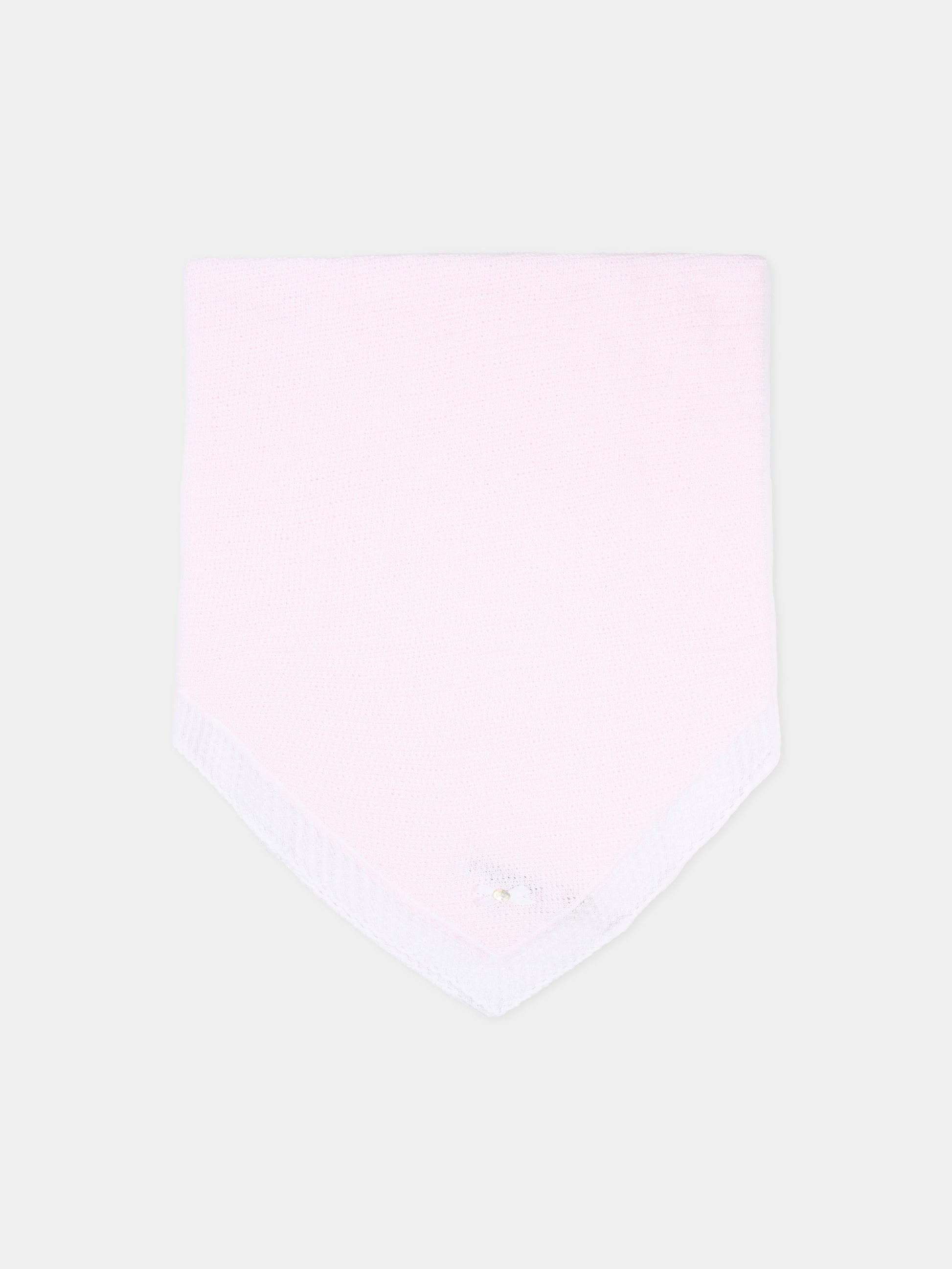 Coperta rosa per neonata con pizzo,Paz Rodríguez,029 123388 3701 H82