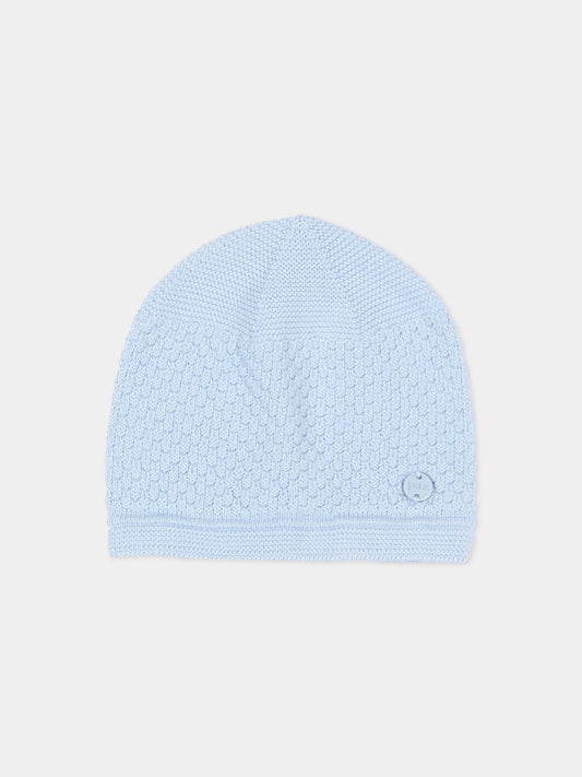 Cappellino celeste per neonato tricot,Paz Rodríguez,040 123413 801 H82