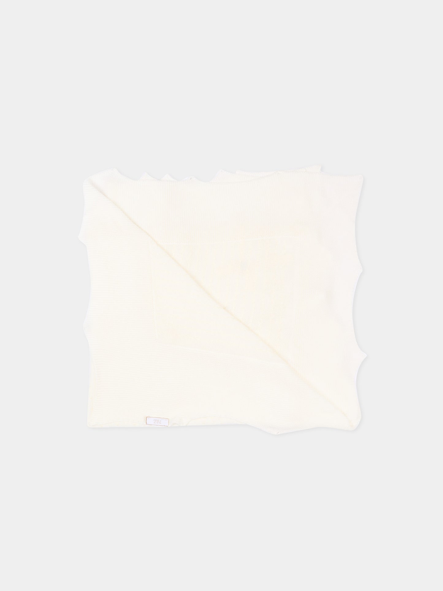 Coperta avorio per neonata con pizzo,Paz Rodríguez,029 123235 6062 H82