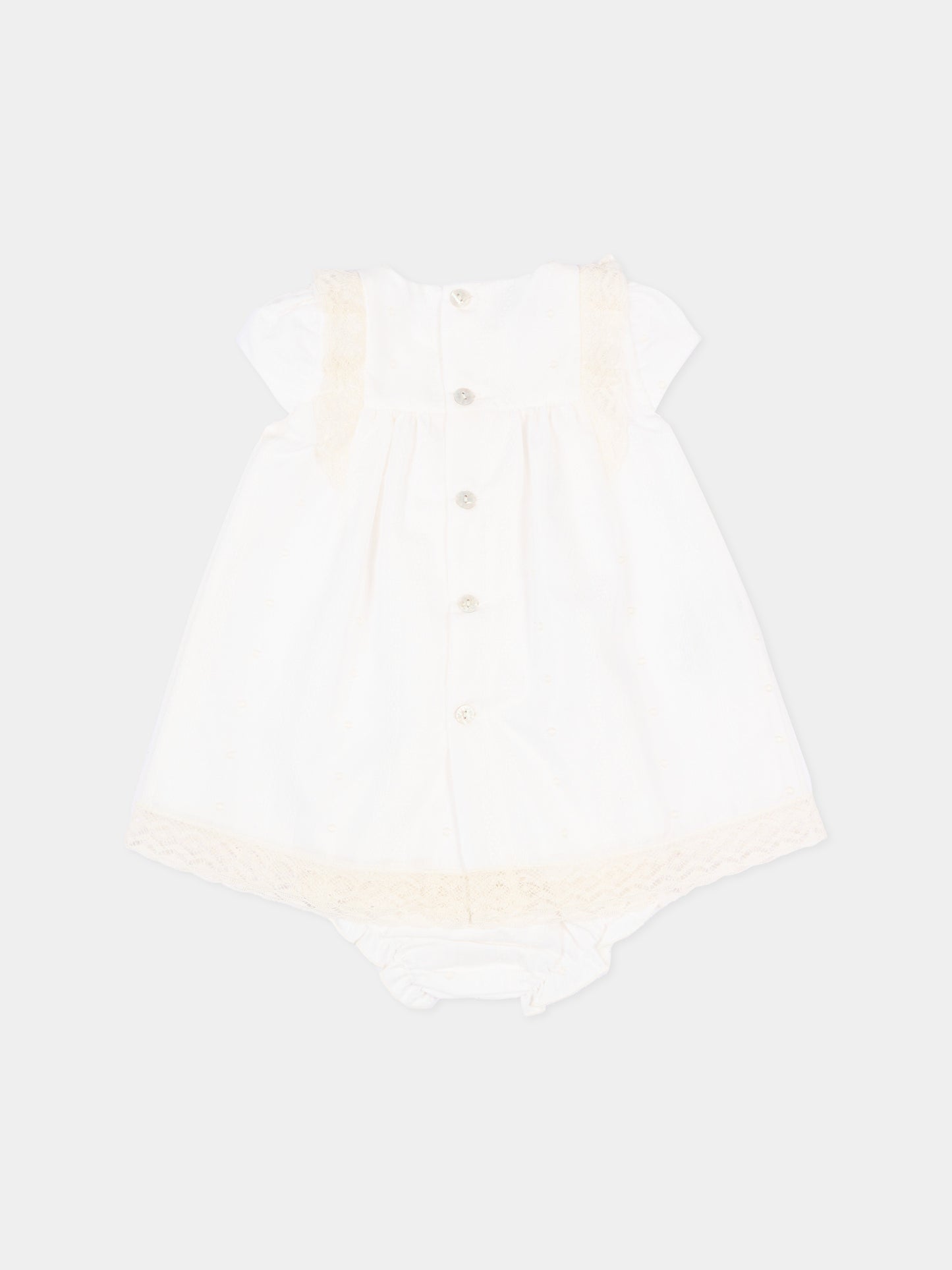 Abito avorio per neonata in pizzo,Paz Rodríguez,104 153244 60 T2079