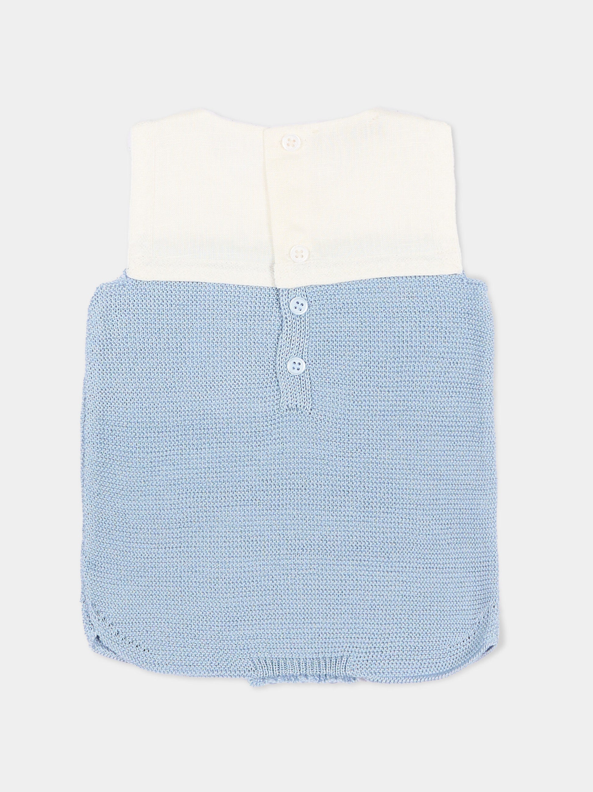 Pagliaccetto celeste per neonato tricot,Paz Rodríguez,022 123258 80 H05