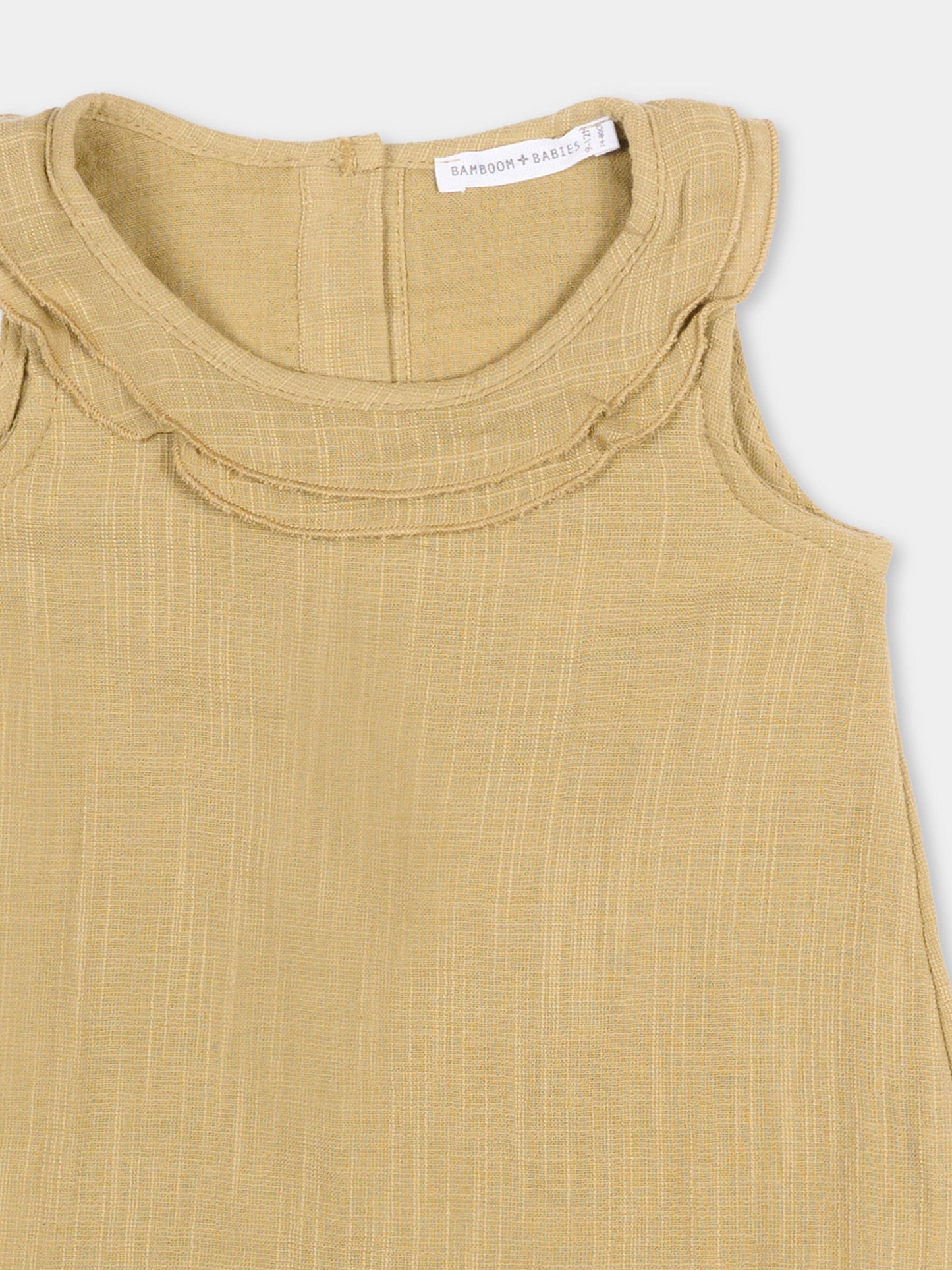Vestito beige per neonata con volant,Bamboom,1101TE00070 MUSTARD