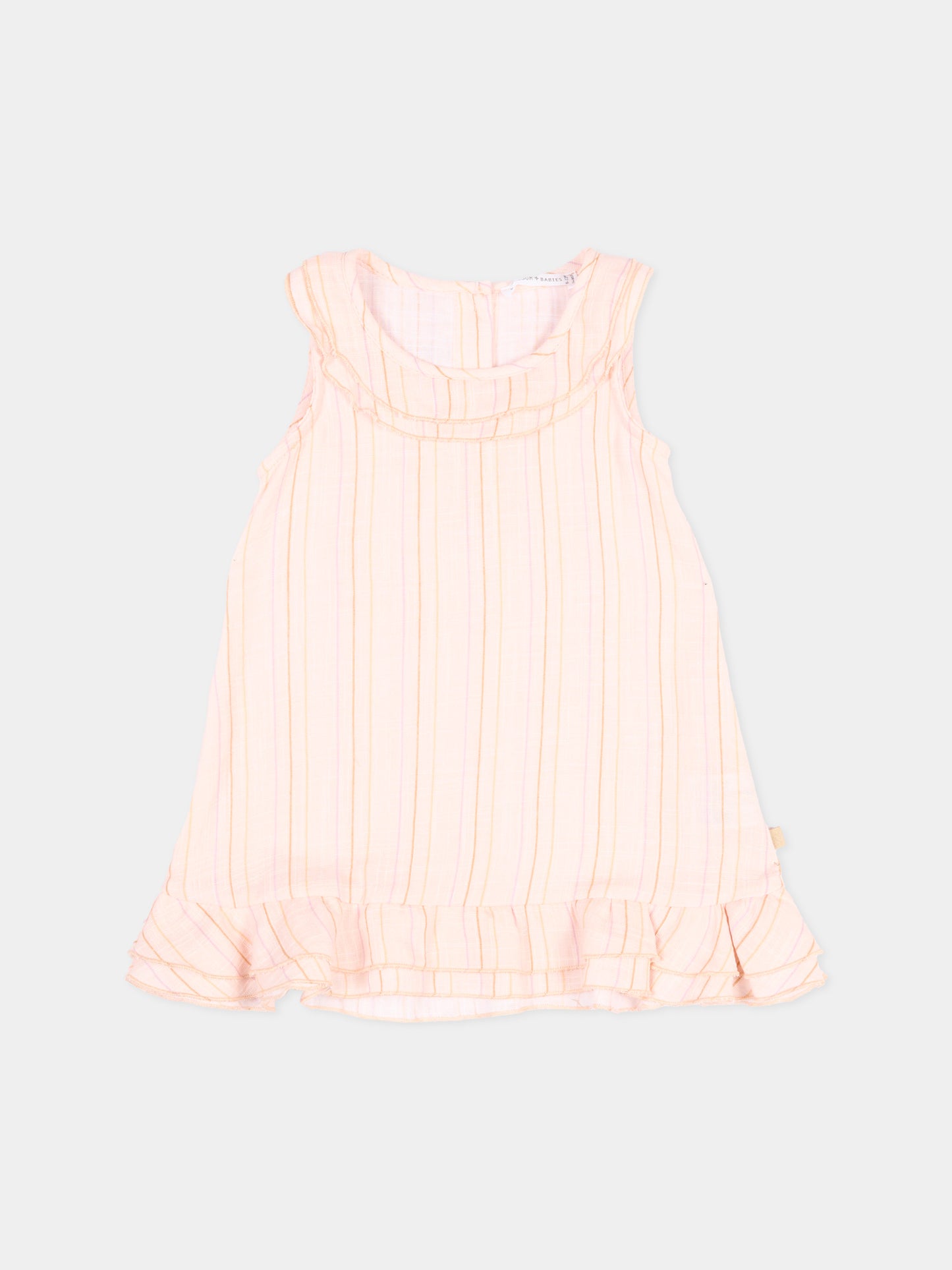 Vestito rosa a righe per neonata,Bamboom,1101TE00070 STRIPE PINK