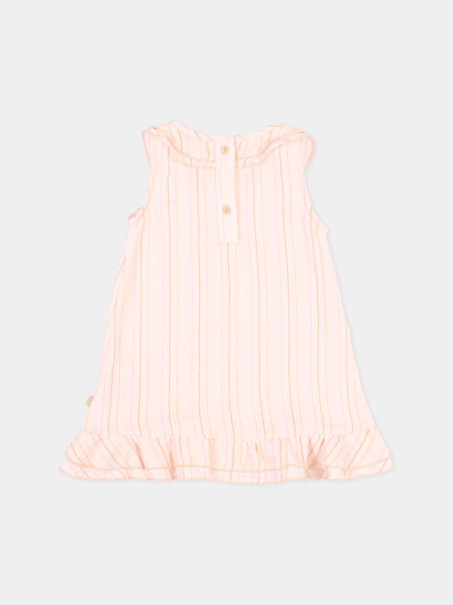 Vestito rosa a righe per neonata,Bamboom,1101TE00070 STRIPE PINK