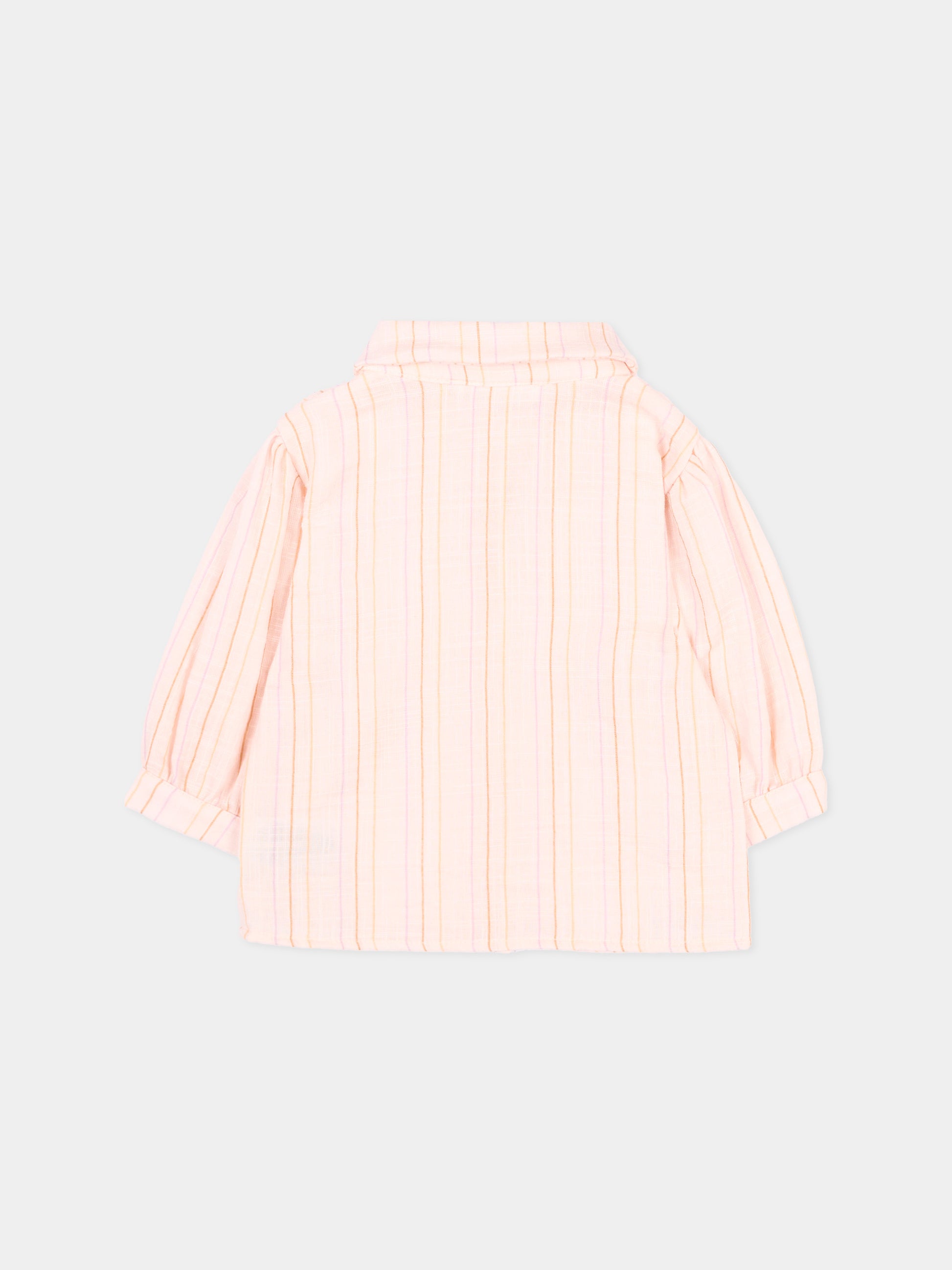 Camicia rosa a righe per neonata,Bamboom,1105TE00070 STRIPE PINK