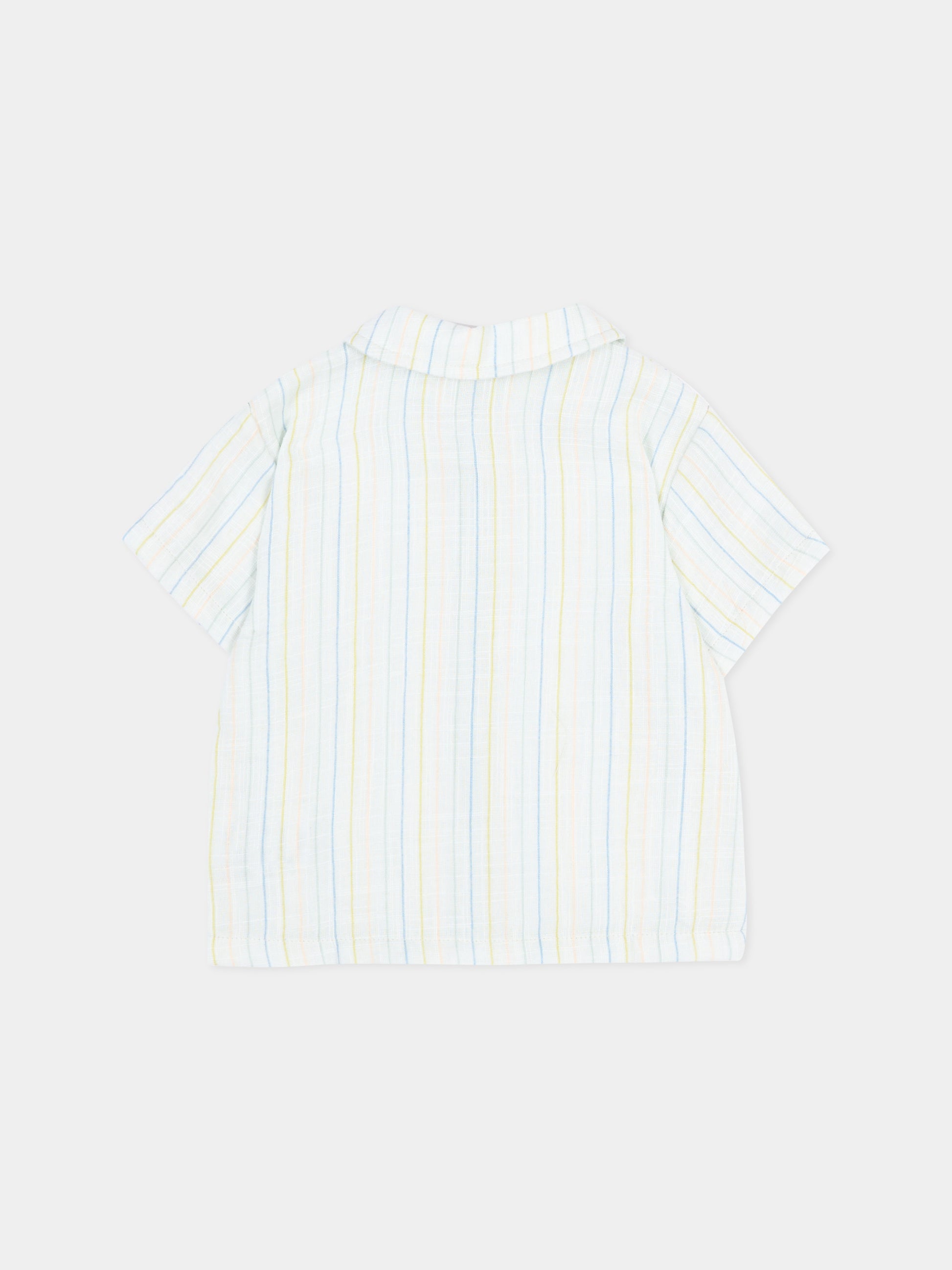 Camicia azzurra a righe per neonato,Bamboom,1117TE00070 STRIPE ACQUA