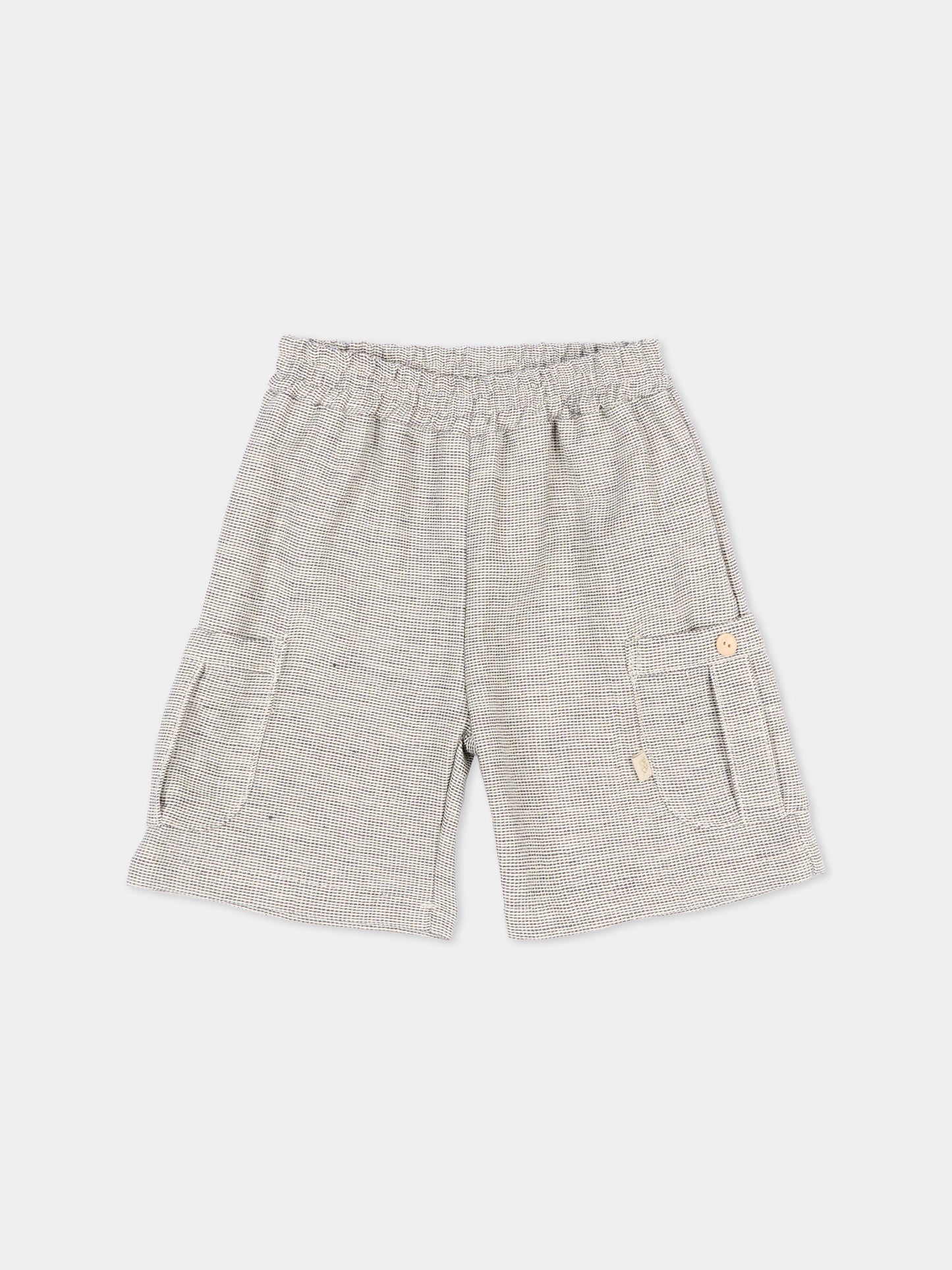 Shorts blu per neonato con tasche,Bamboom,1126TE00076 BLUE