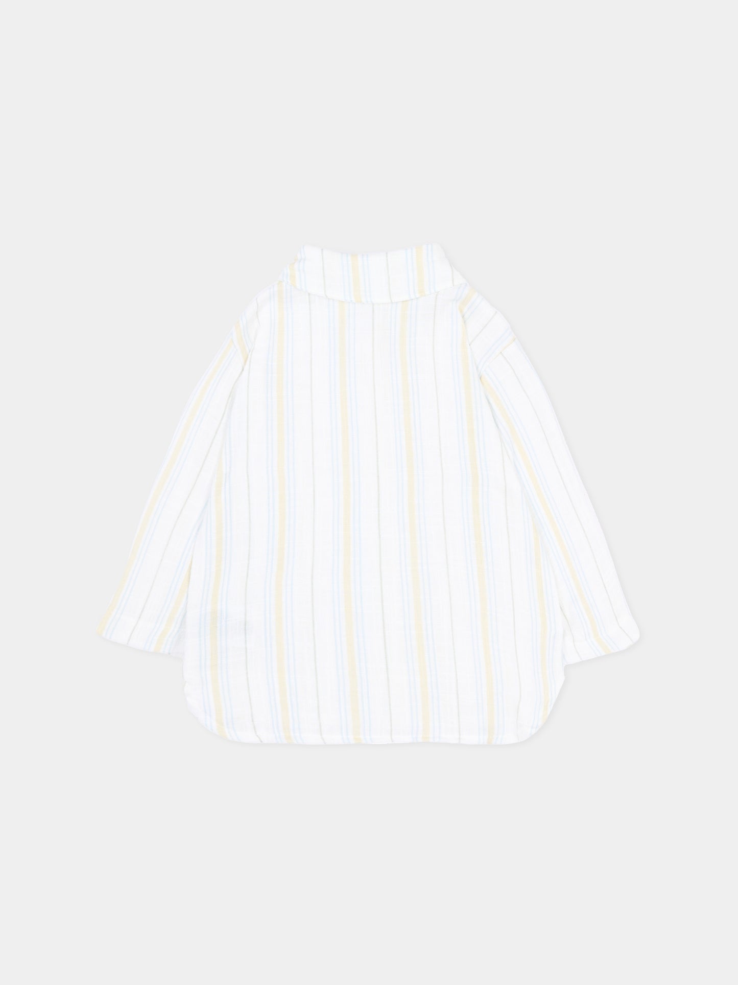 Camicia bianca a righe per neonato,Bamboom,1129TE00070 STRIPE WHITE/BLU