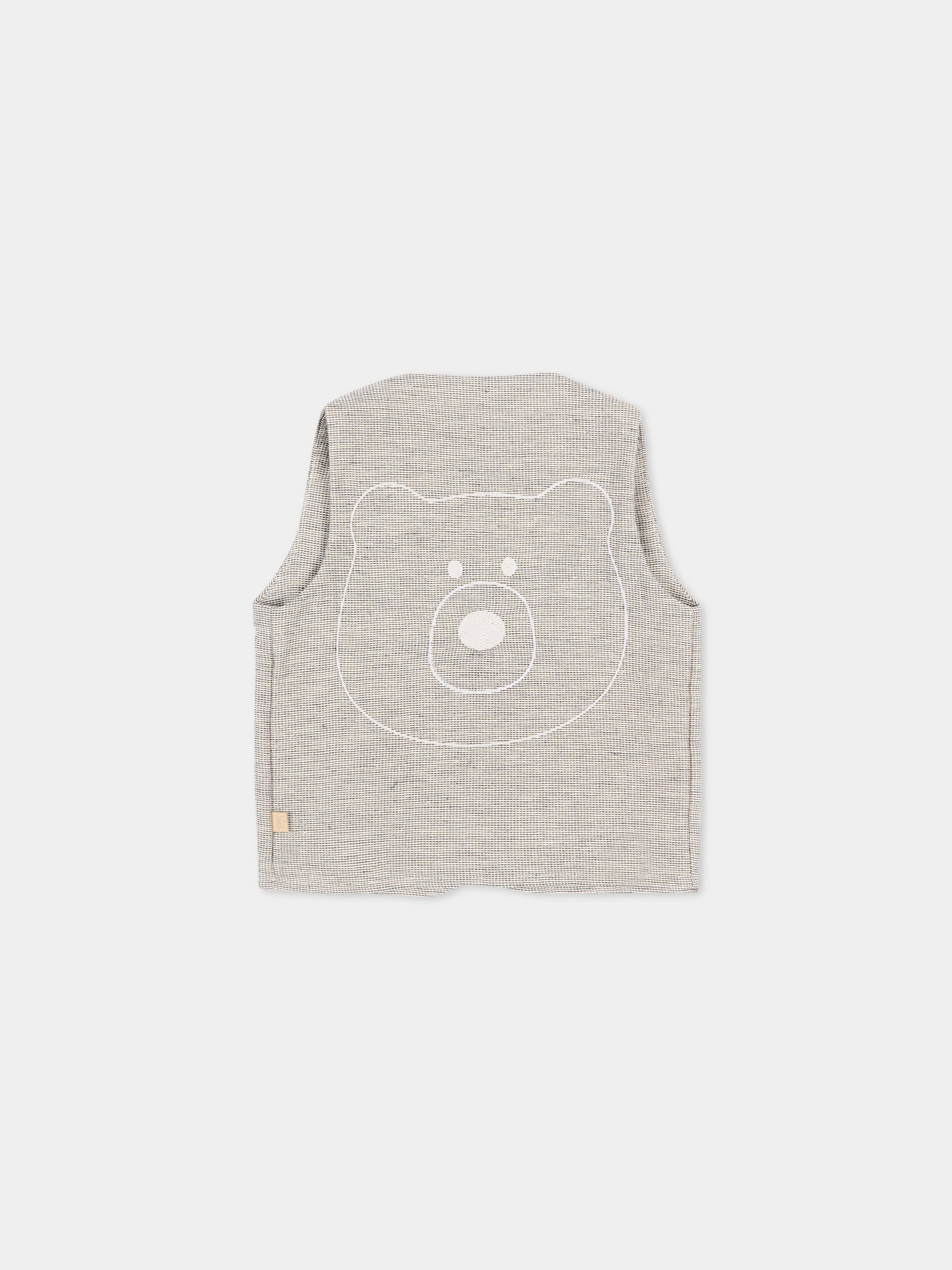 Gilet blu per neonato con orsetto,Bamboom,1133TE00076 BLUE