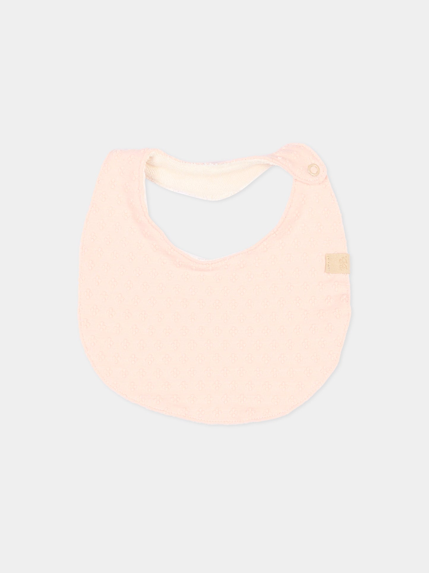 Bavaglino rosa per neonata,Bamboom,1154TE00073 PINK BLOOM