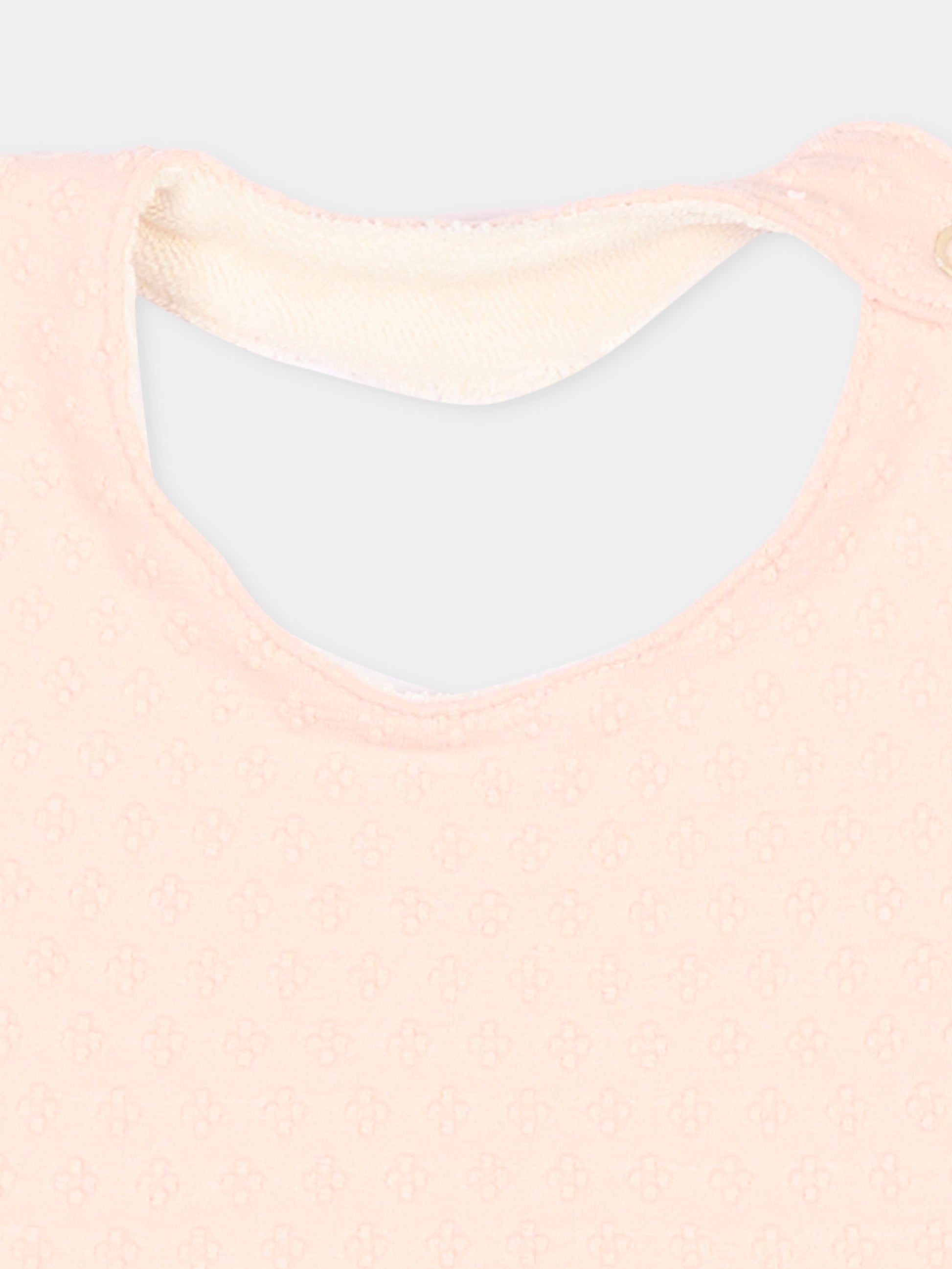 Bavaglino rosa per neonata,Bamboom,1154TE00073 PINK BLOOM