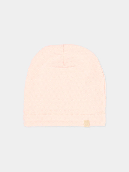 Berretto rosa per neonata jacquard,Bamboom,1158TE00073 PINK BLOOM