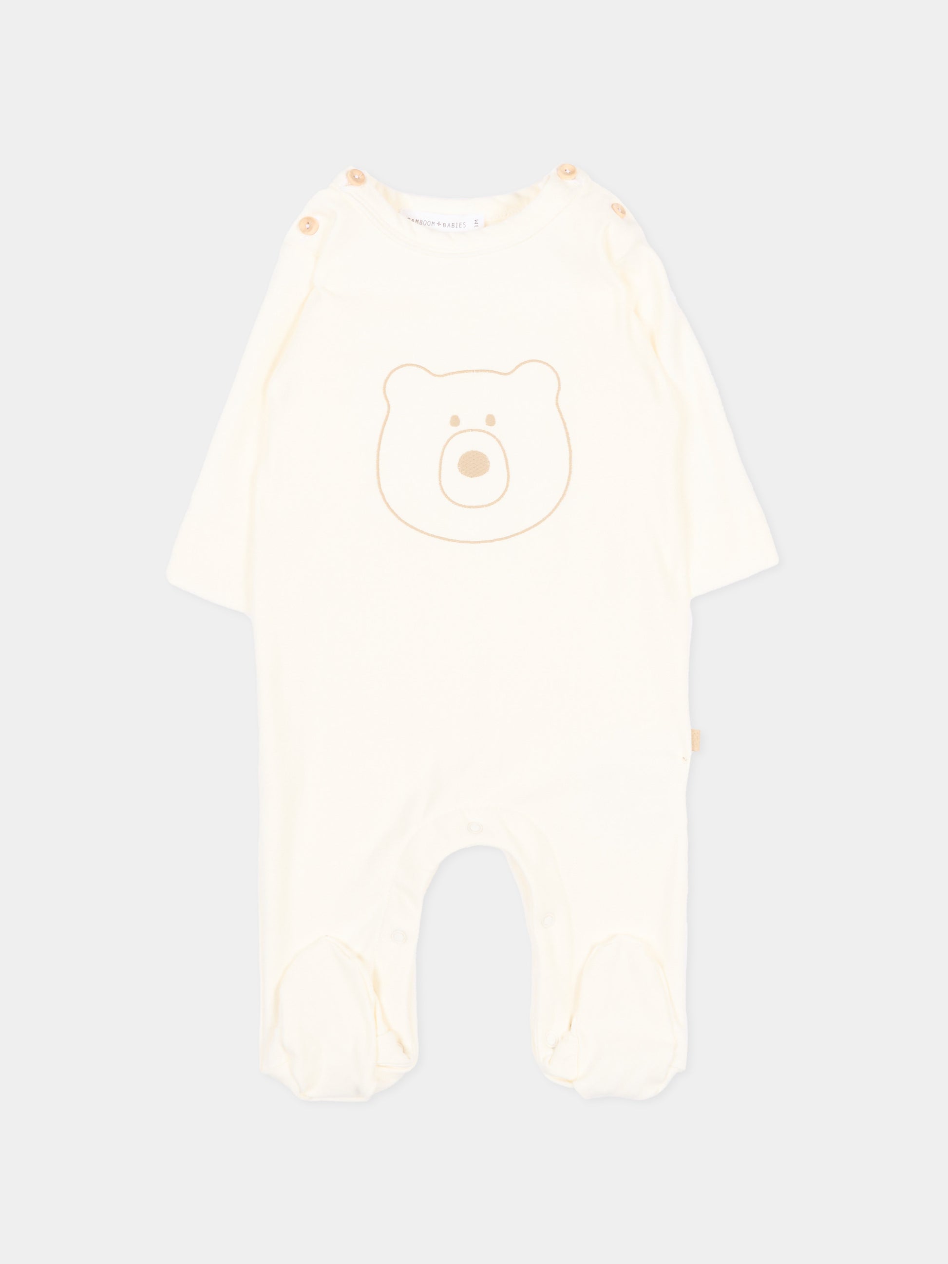 Tutina avorio per neonati con orsetto,Bamboom,1161TE00066 OFFWHITE