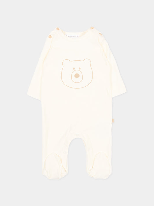 Tutina avorio per neonati con orsetto,Bamboom,1161TE00066 OFFWHITE