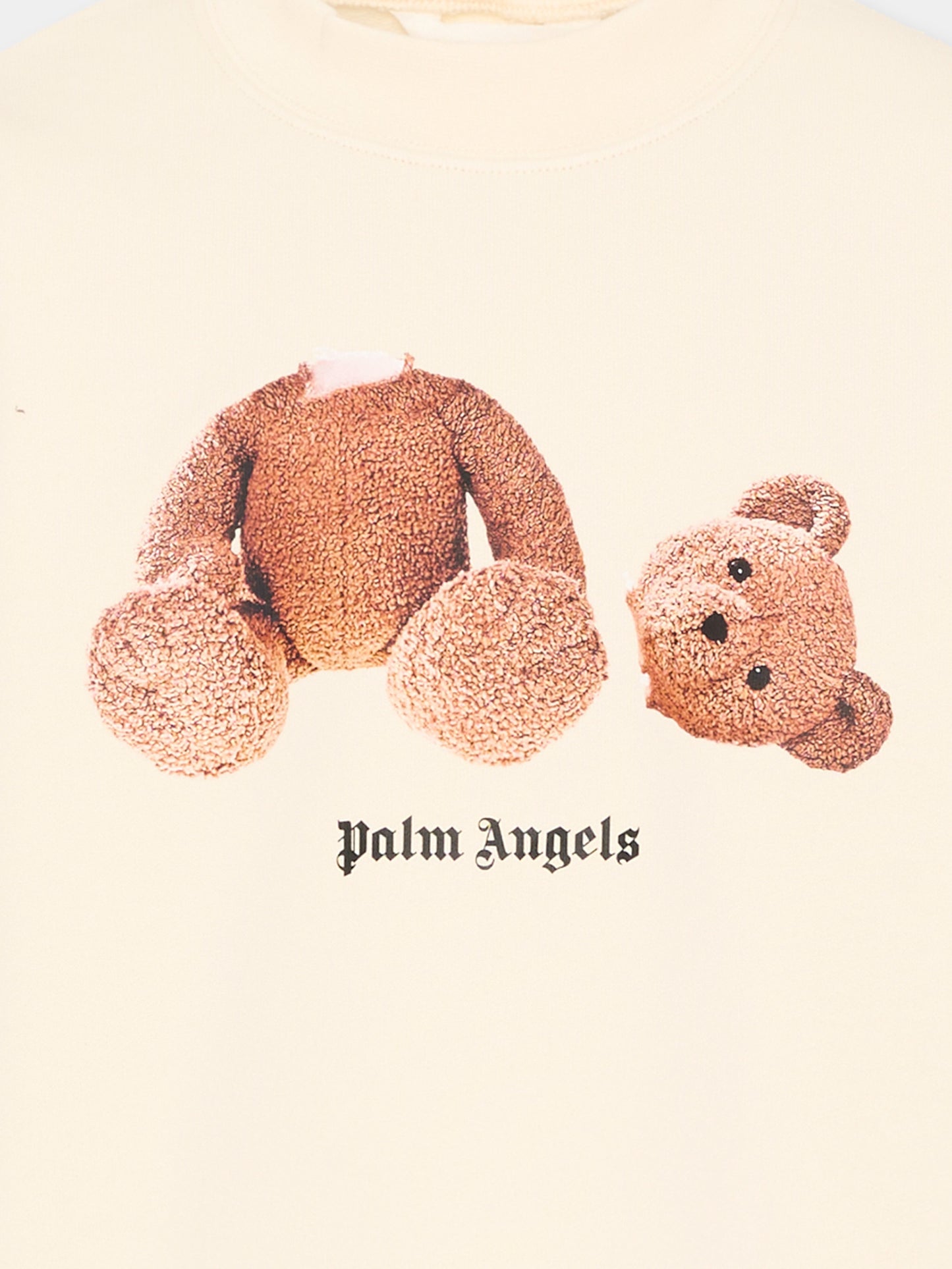 Felpa avorio Palm Angels per bambini,Palm Angels,PBBA012S26FLE002 002